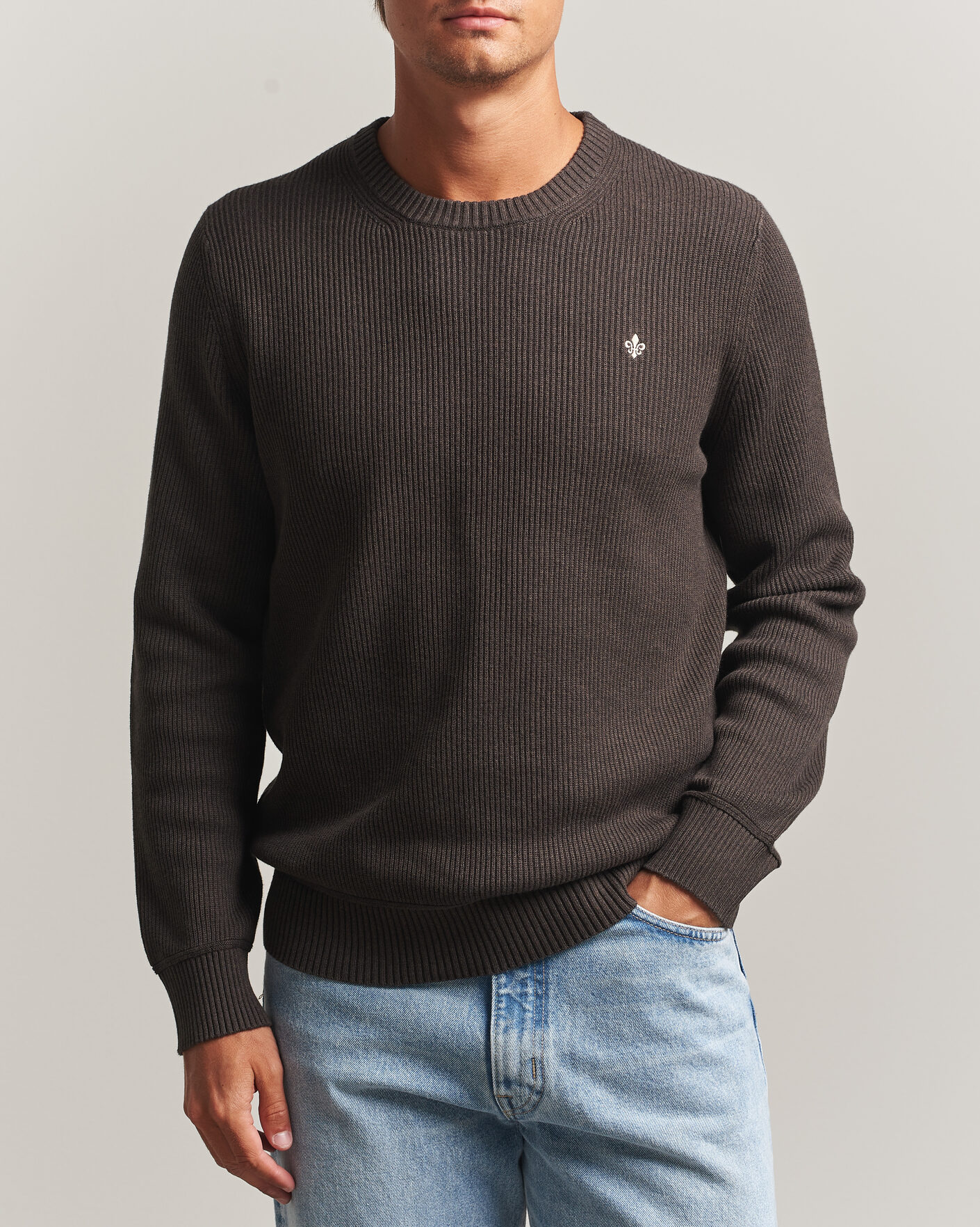 Uomini | Maglieria | Morris | Colin O-Neck Brown