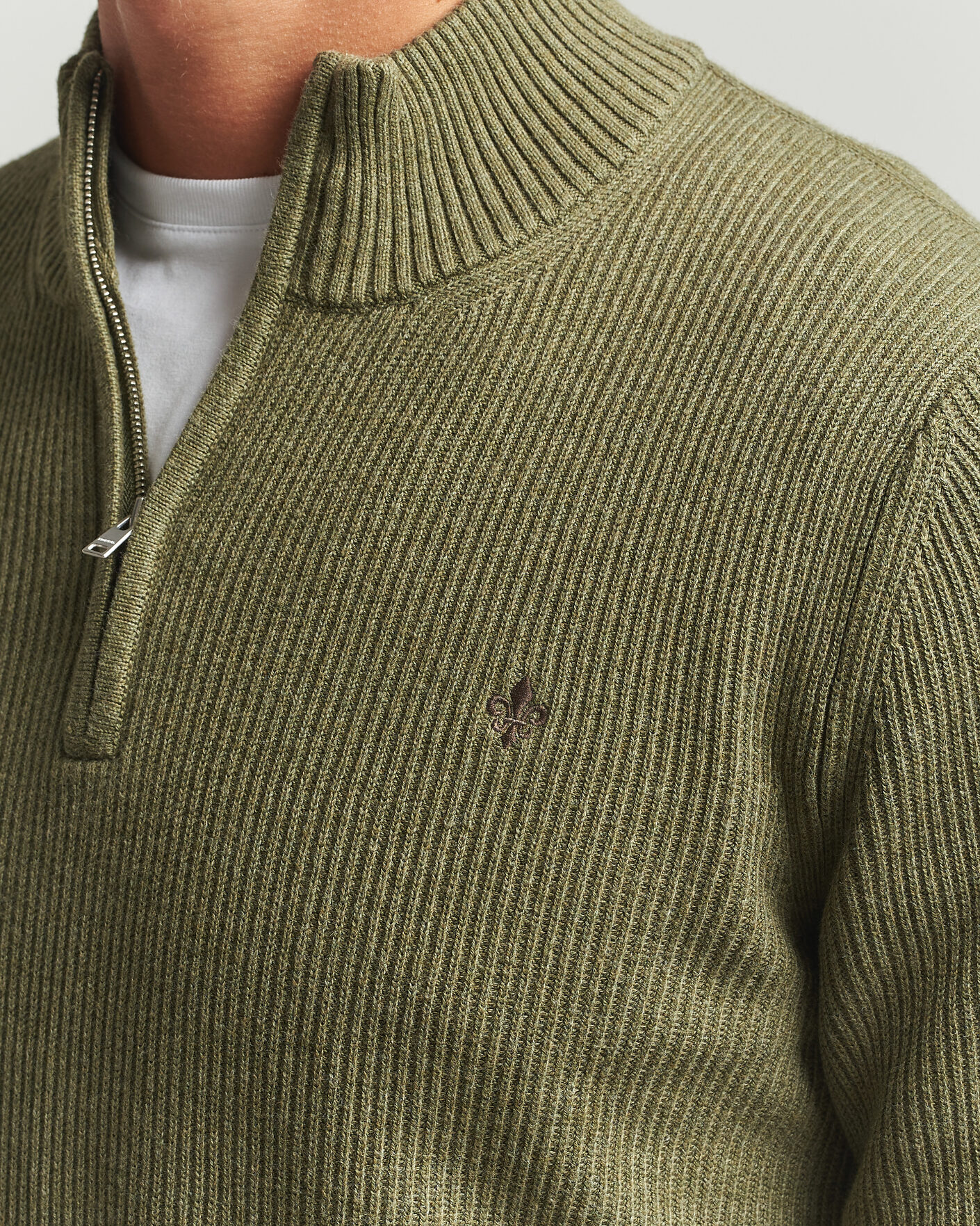 Uomini | Maglieria | Morris | Colin Half Zip Olive