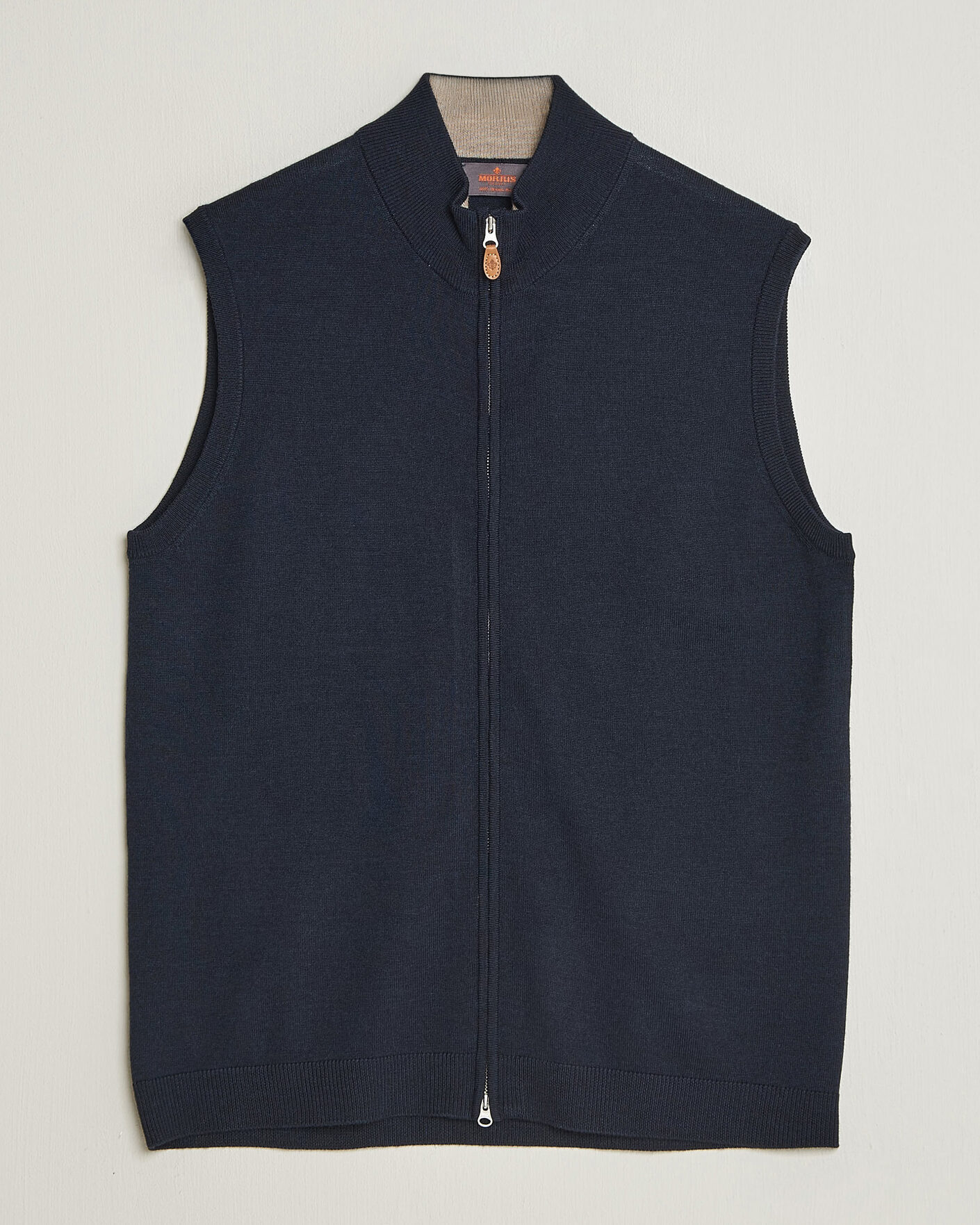 Uomini | Maglieria | Morris | Merino Zip Vest Navy
