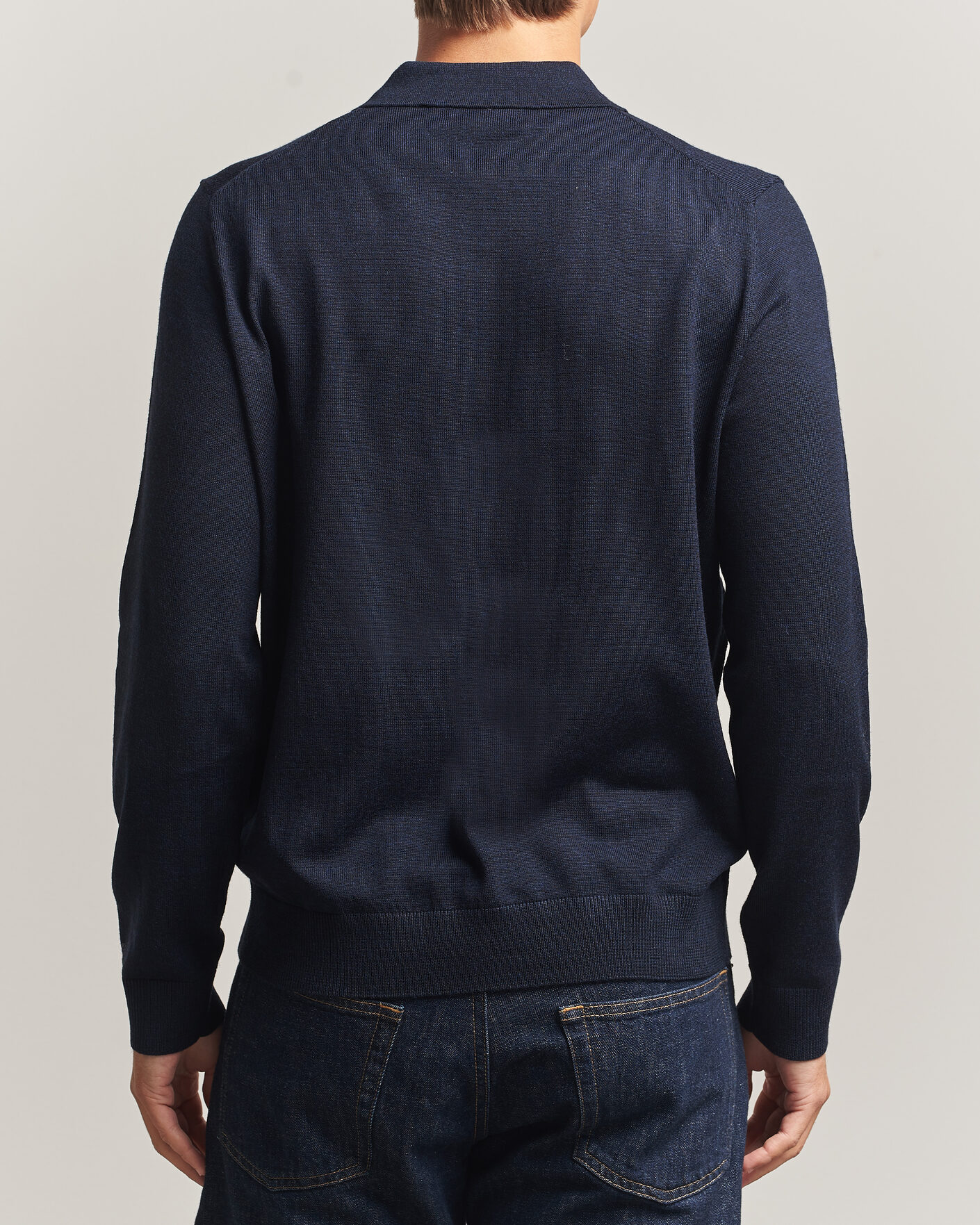 Uomini | Maglieria | Morris | Merino Resort Polo Navy