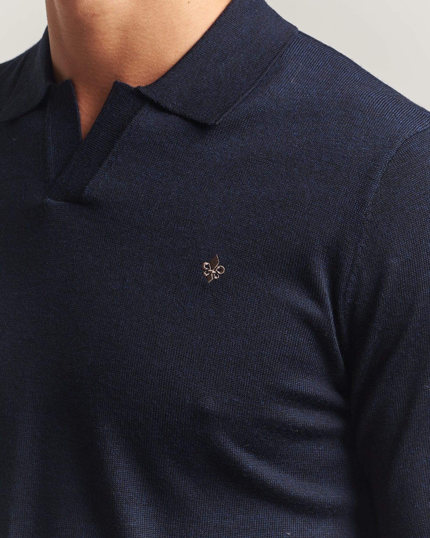Uomini | Maglieria | Morris | Merino Resort Polo Navy