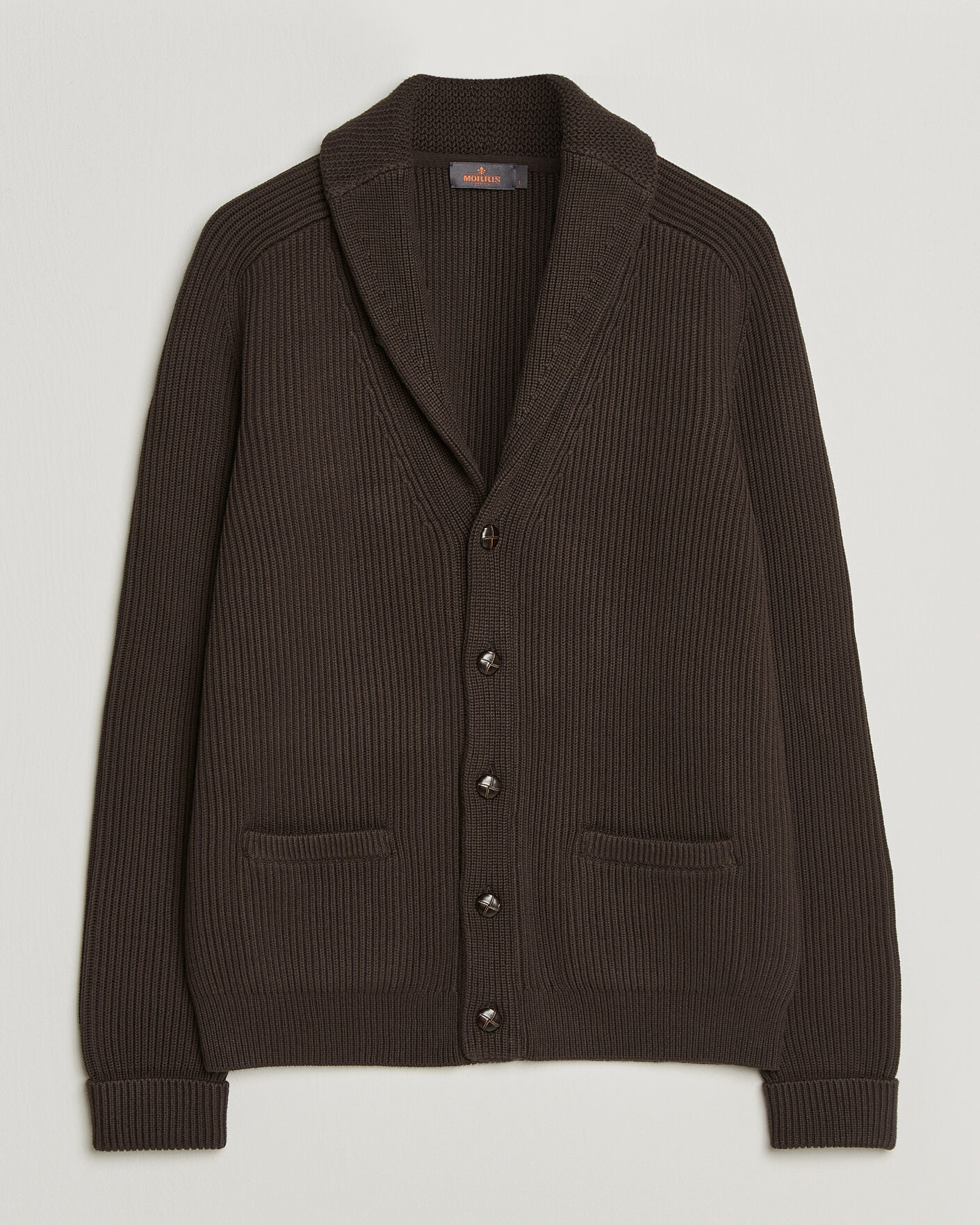 Uomini | Maglieria | Morris | Brayden Shawl Cardigan Brown