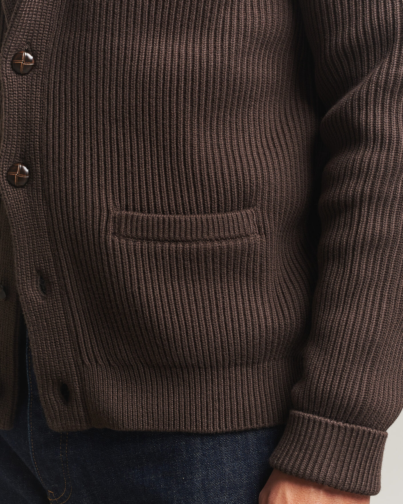 Uomini | Maglieria | Morris | Brayden Shawl Cardigan Brown