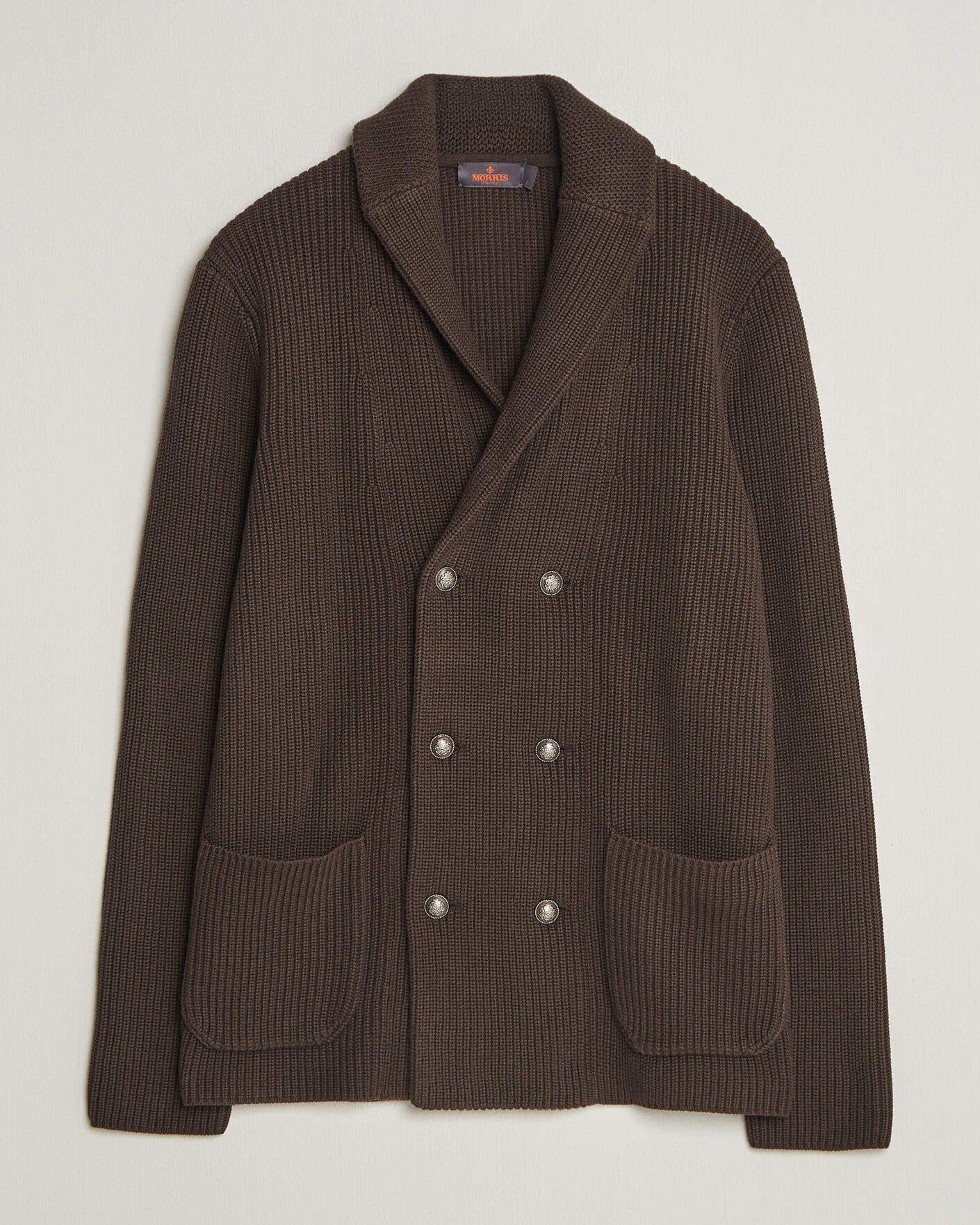 Uomini | Maglieria | Morris | Brayden DB Shawl Cardigan Brown