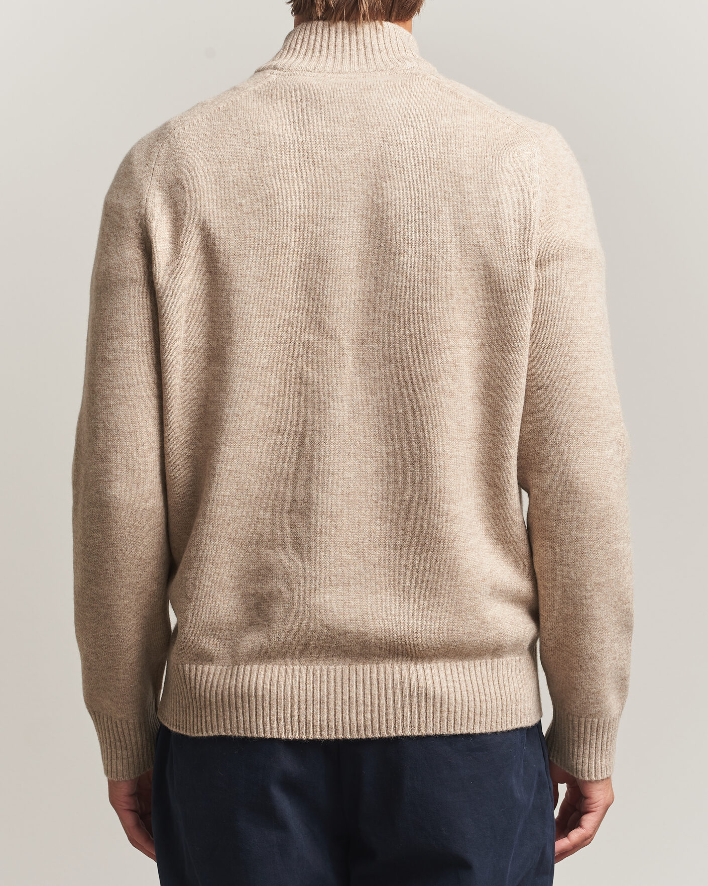 Uomini | Maglieria | Morris | Hertford Lambswool Half Zip Khaki
