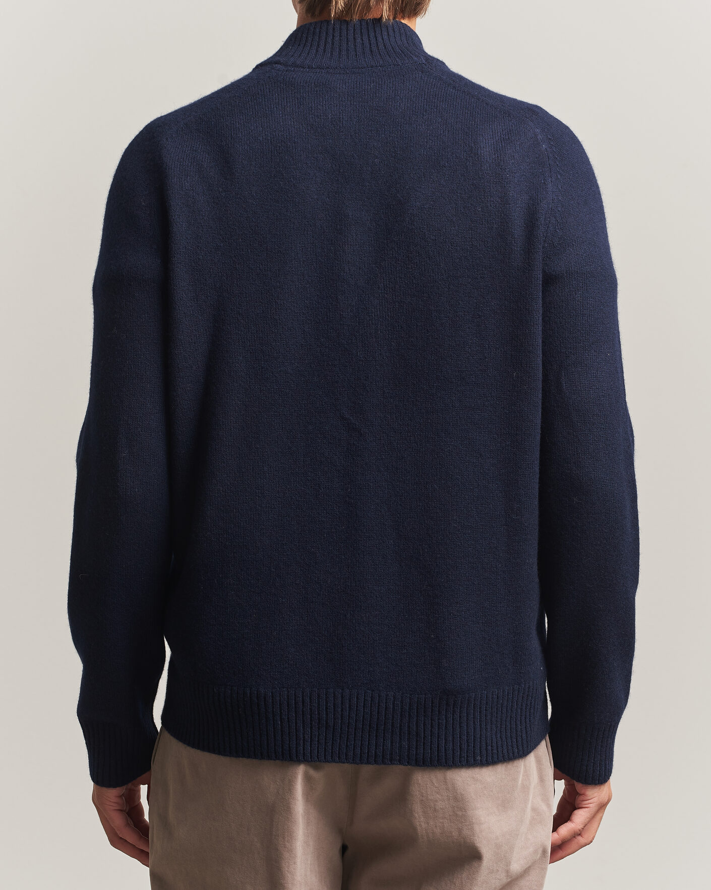 Uomini | Maglieria | Morris | Hertford Lambswool Half Zip Navy