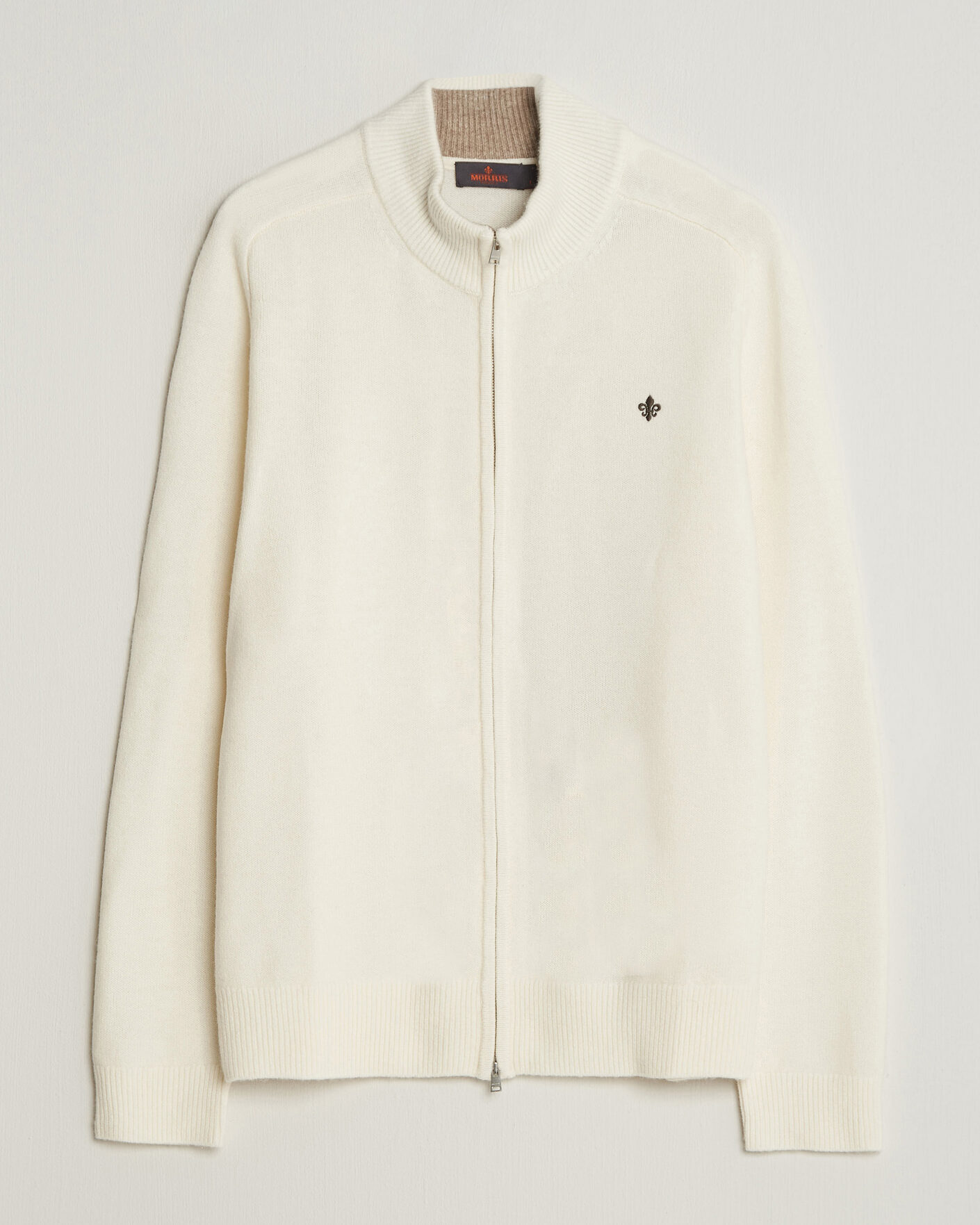 Uomini | Maglieria | Morris | Hertford Zip Cardigan Off White
