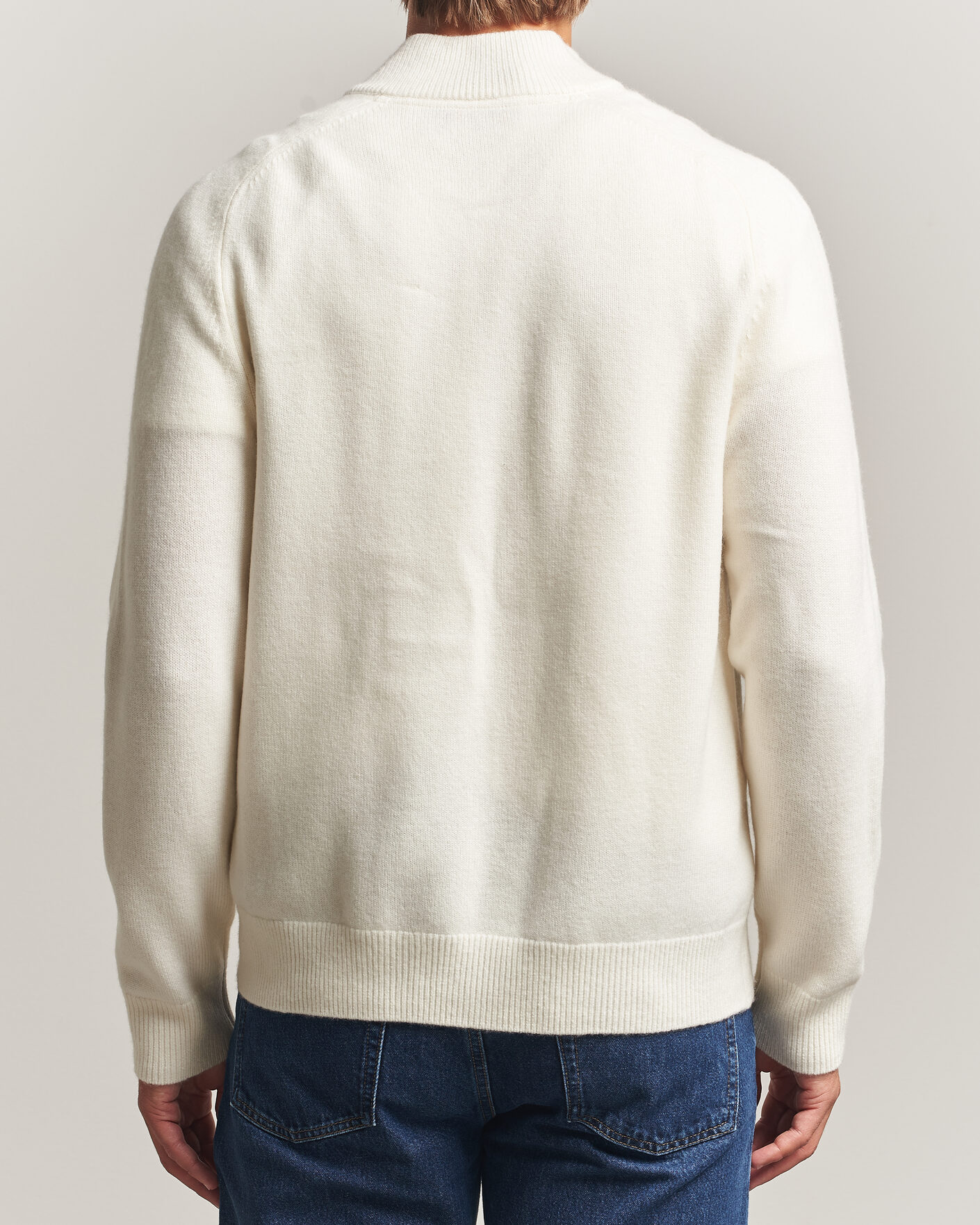 Uomini | Maglieria | Morris | Hertford Zip Cardigan Off White