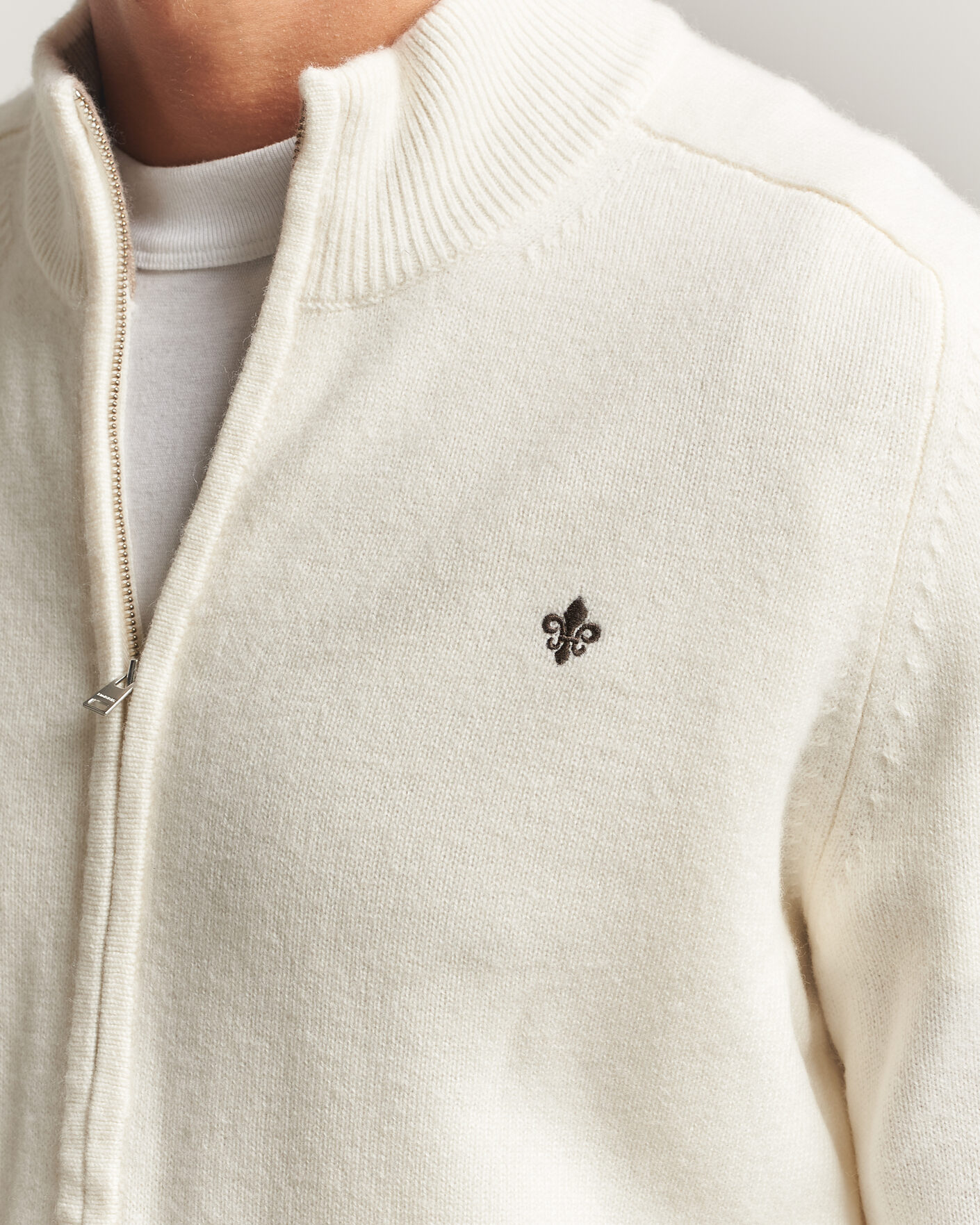 Uomini | Maglieria | Morris | Hertford Zip Cardigan Off White