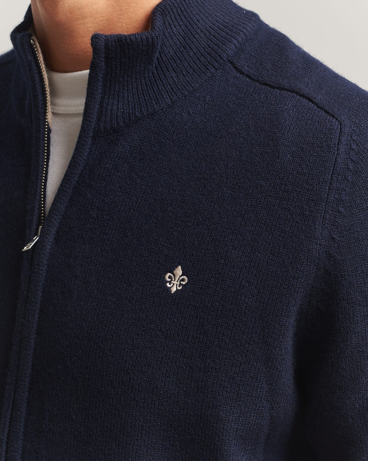 Uomini | Maglieria | Morris | Hertford Zip Cardigan Navy