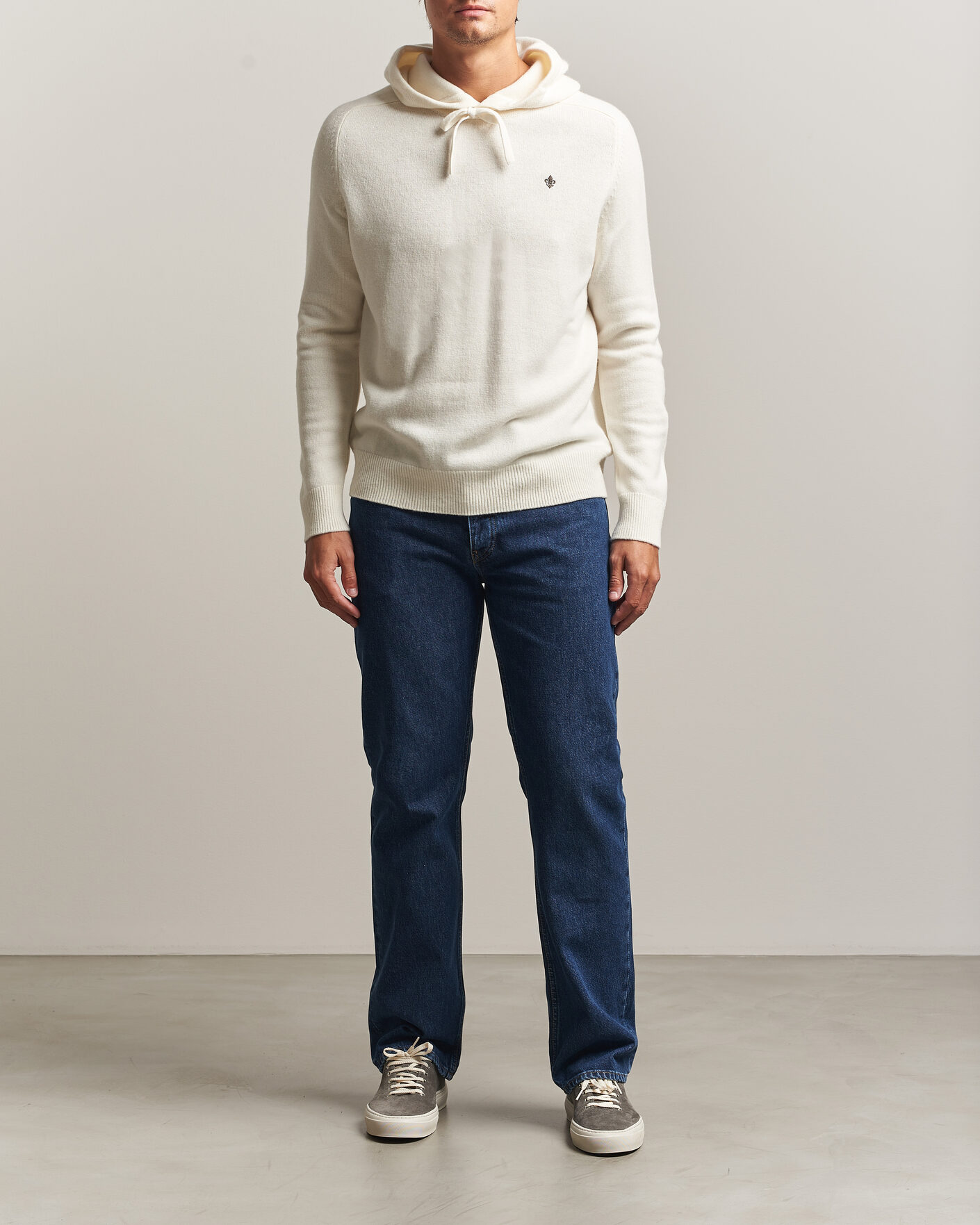 Uomini | Maglieria | Morris | Hertford Lambswool Hoodie Off White