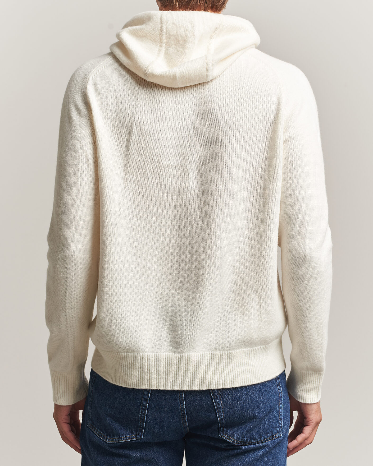 Uomini | Maglieria | Morris | Hertford Lambswool Hoodie Off White