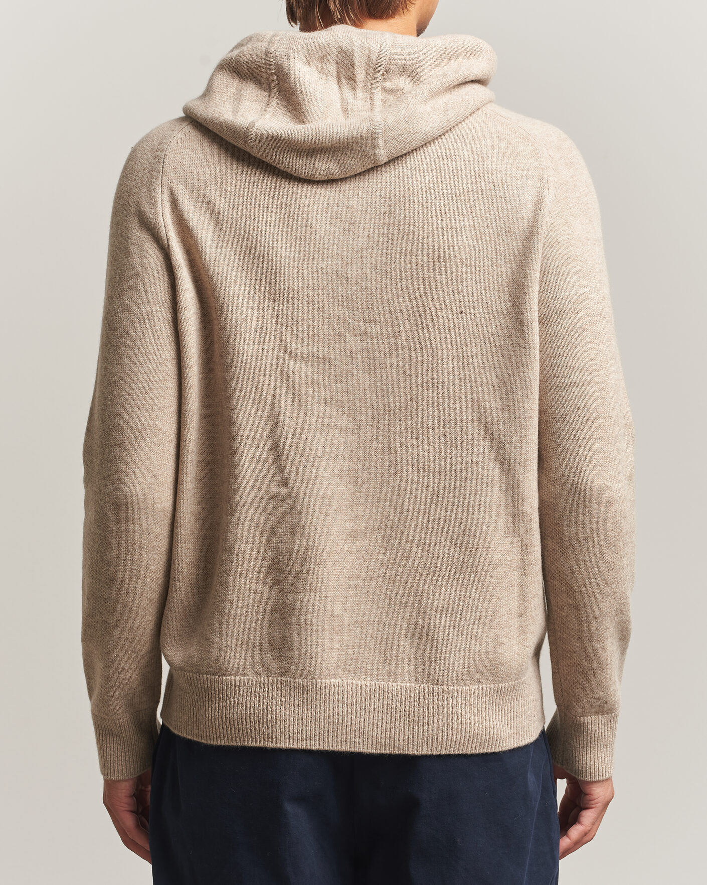 Uomini | Maglieria | Morris | Hertford Lambswool Hoodie Khaki