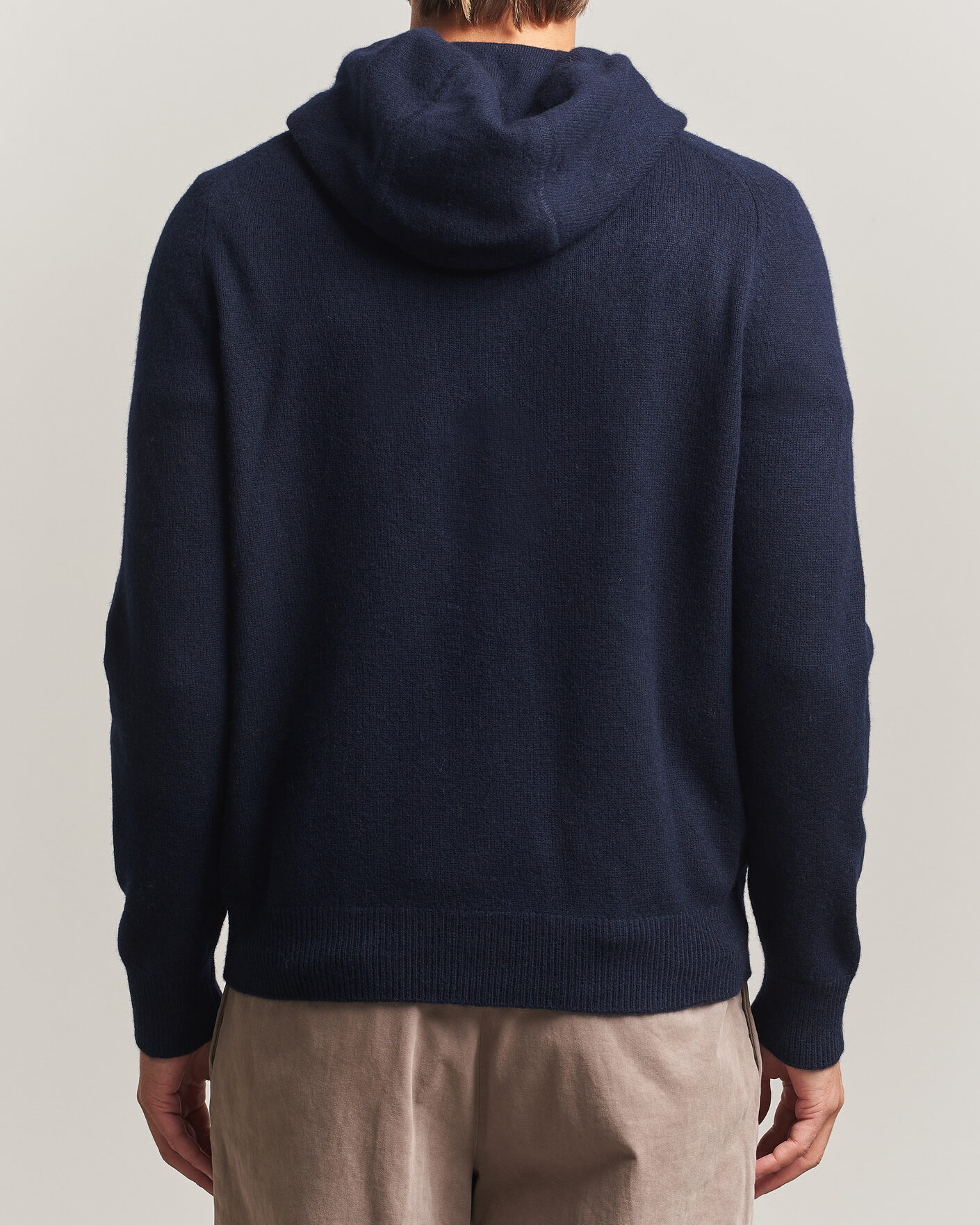 Uomini | Maglieria | Morris | Hertford Lambswool Hoodie Navy
