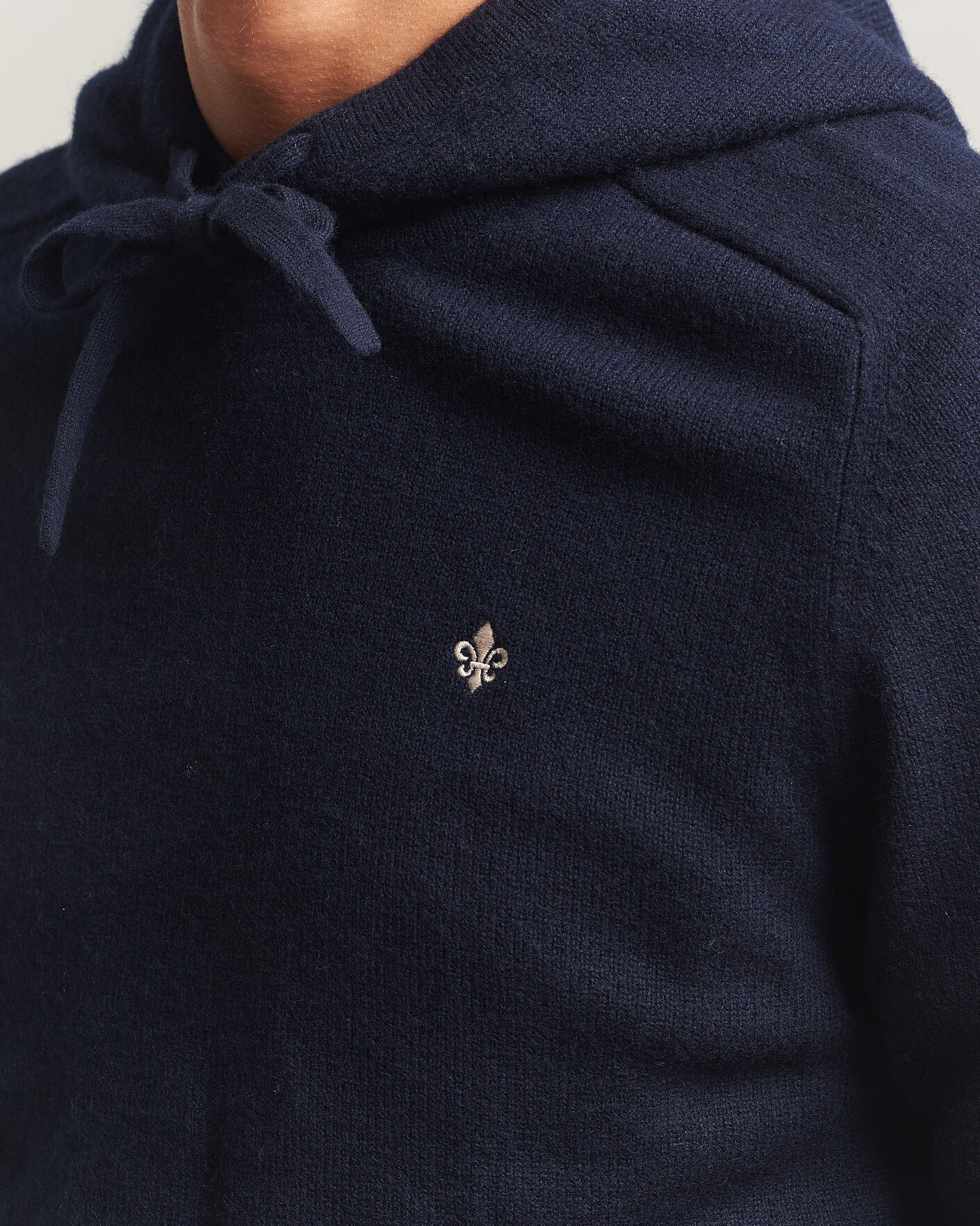 Uomini | Maglieria | Morris | Hertford Lambswool Hoodie Navy