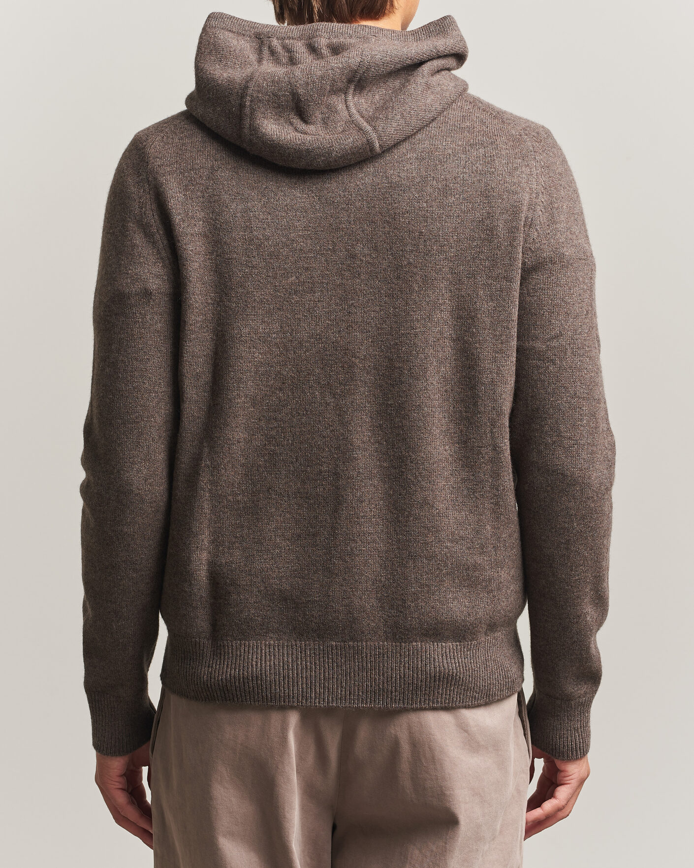 Uomini | Maglieria | Morris | Hertford Lambswool Hoodie Brown