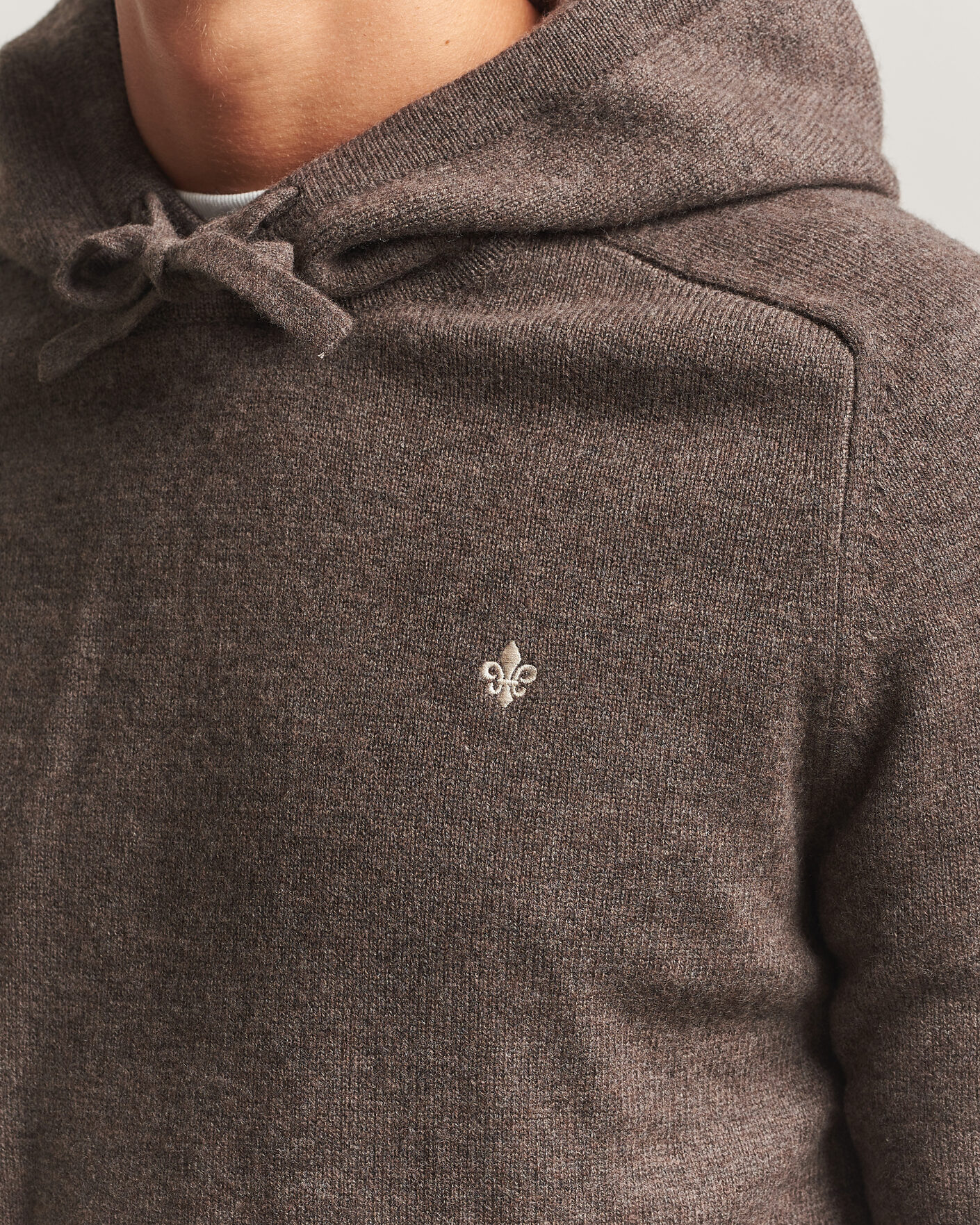 Uomini | Maglieria | Morris | Hertford Lambswool Hoodie Brown