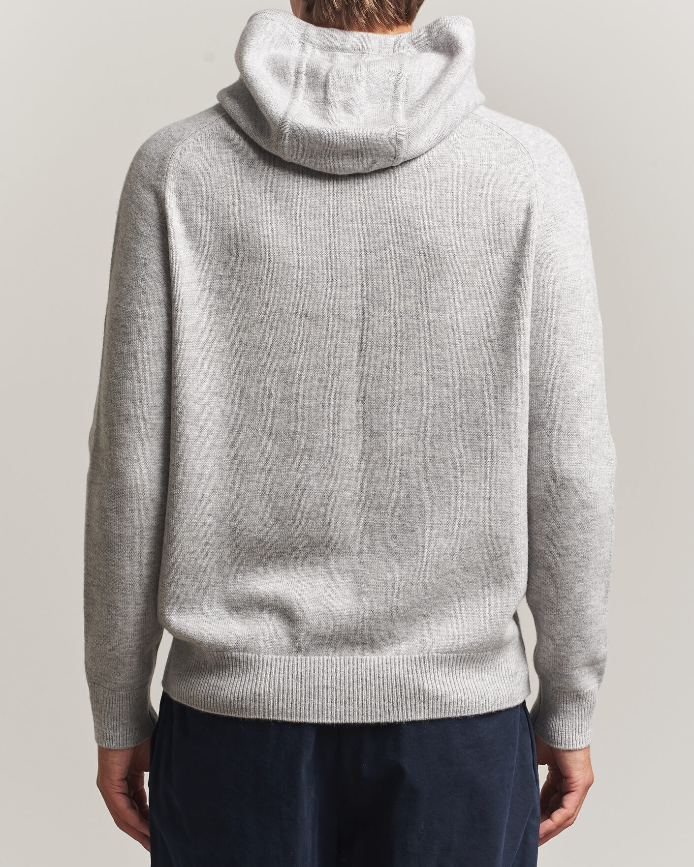 Uomini | Maglieria | Morris | Hertford Lambswool Hoodie Grey