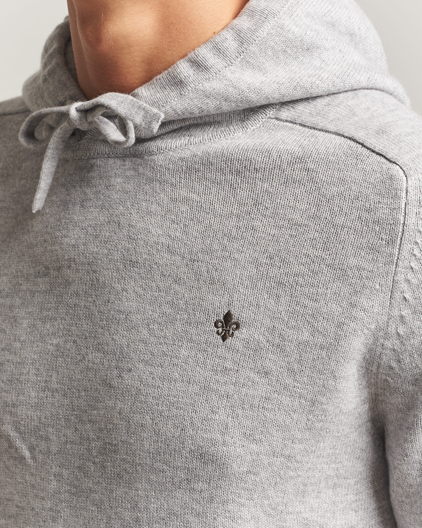 Uomini | Maglieria | Morris | Hertford Lambswool Hoodie Grey