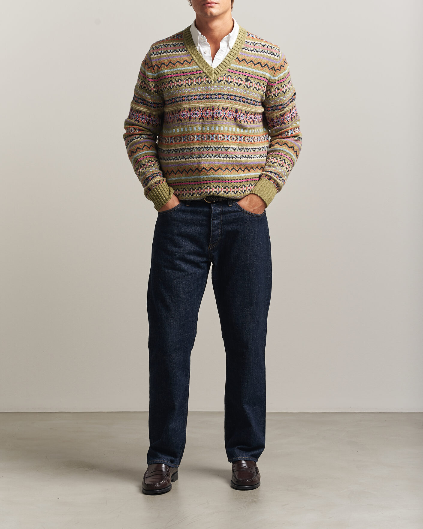 Uomini | Maglieria | Morris | Tavish V-Neck Olive