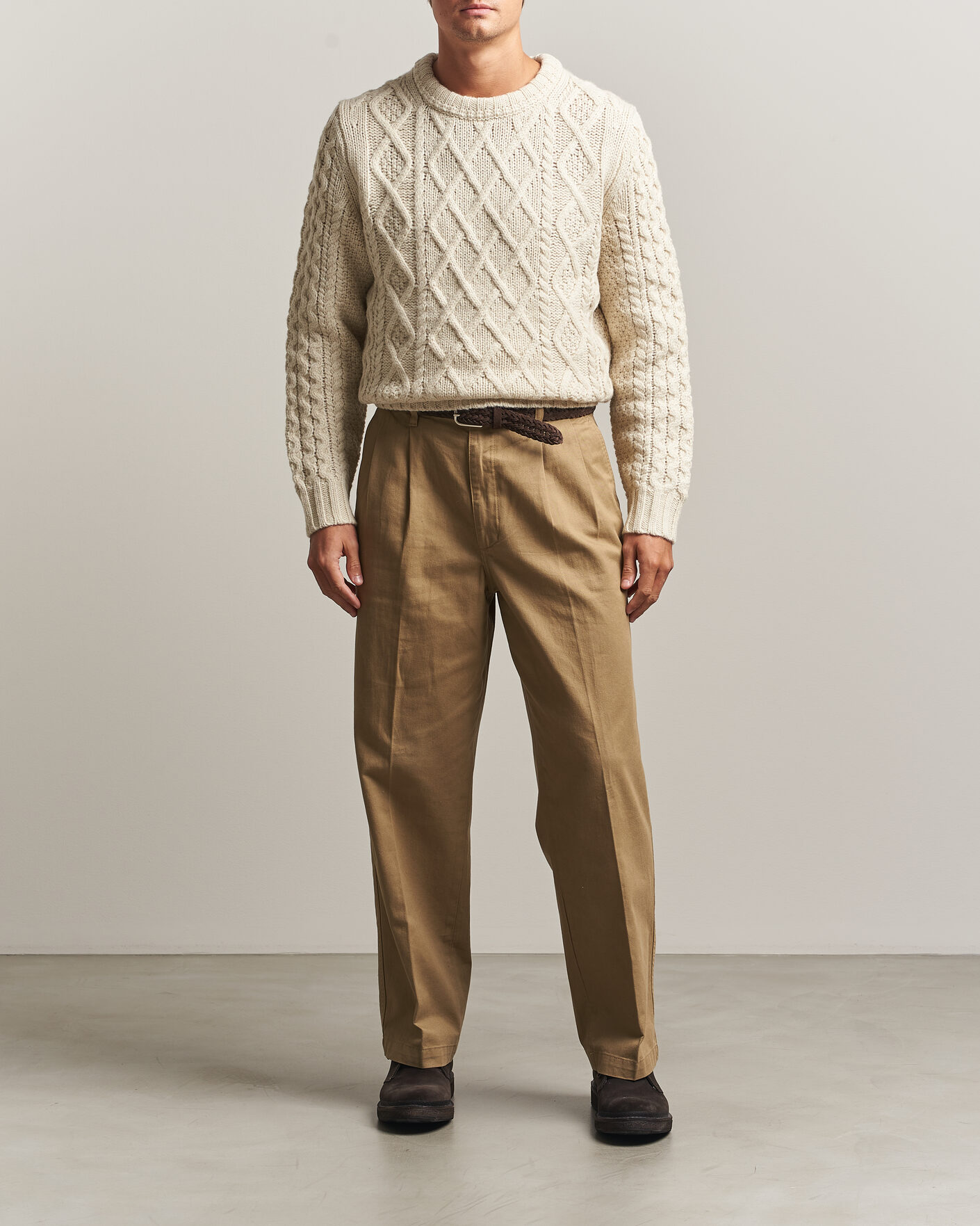 Uomini | Maglieria | Morris | Ramsey Cable Sweater Off White