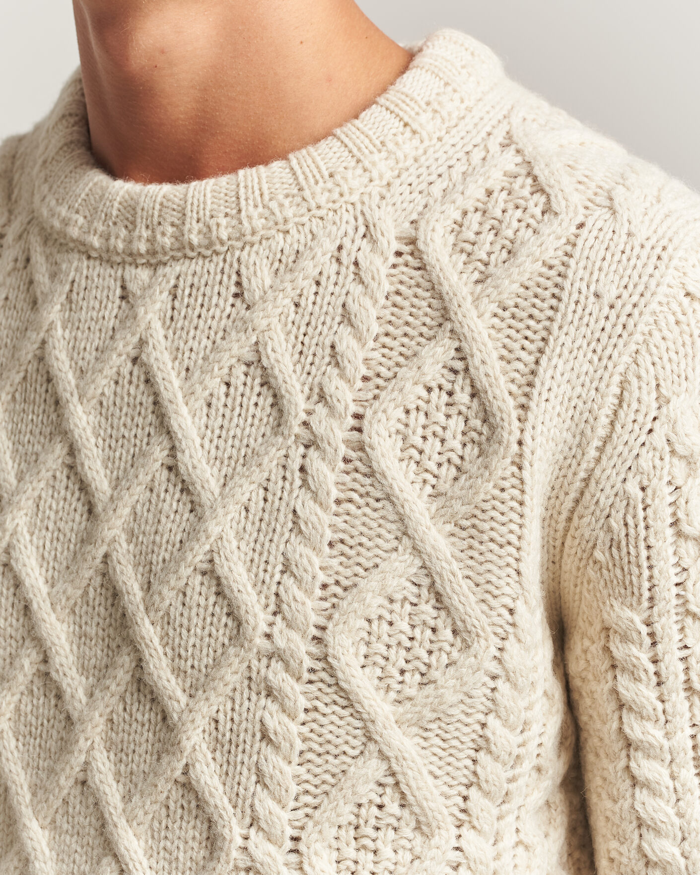 Uomini | Maglieria | Morris | Ramsey Cable Sweater Off White