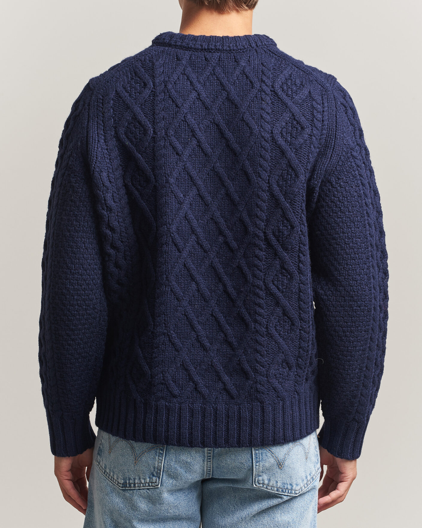 Uomini | Maglieria | Morris | Ramsey Cable Sweater Navy