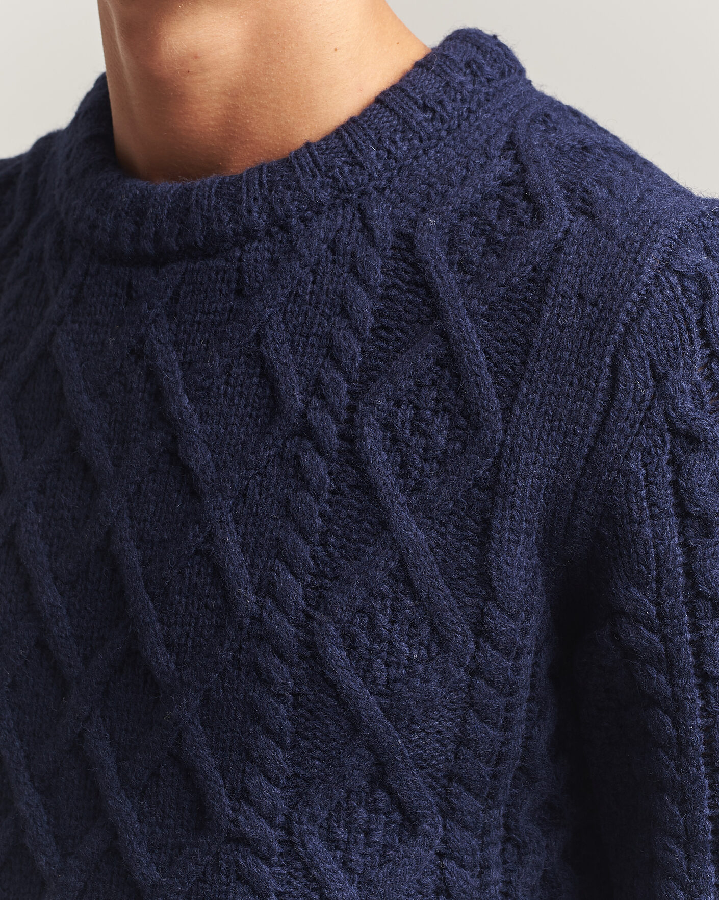 Uomini | Maglieria | Morris | Ramsey Cable Sweater Navy