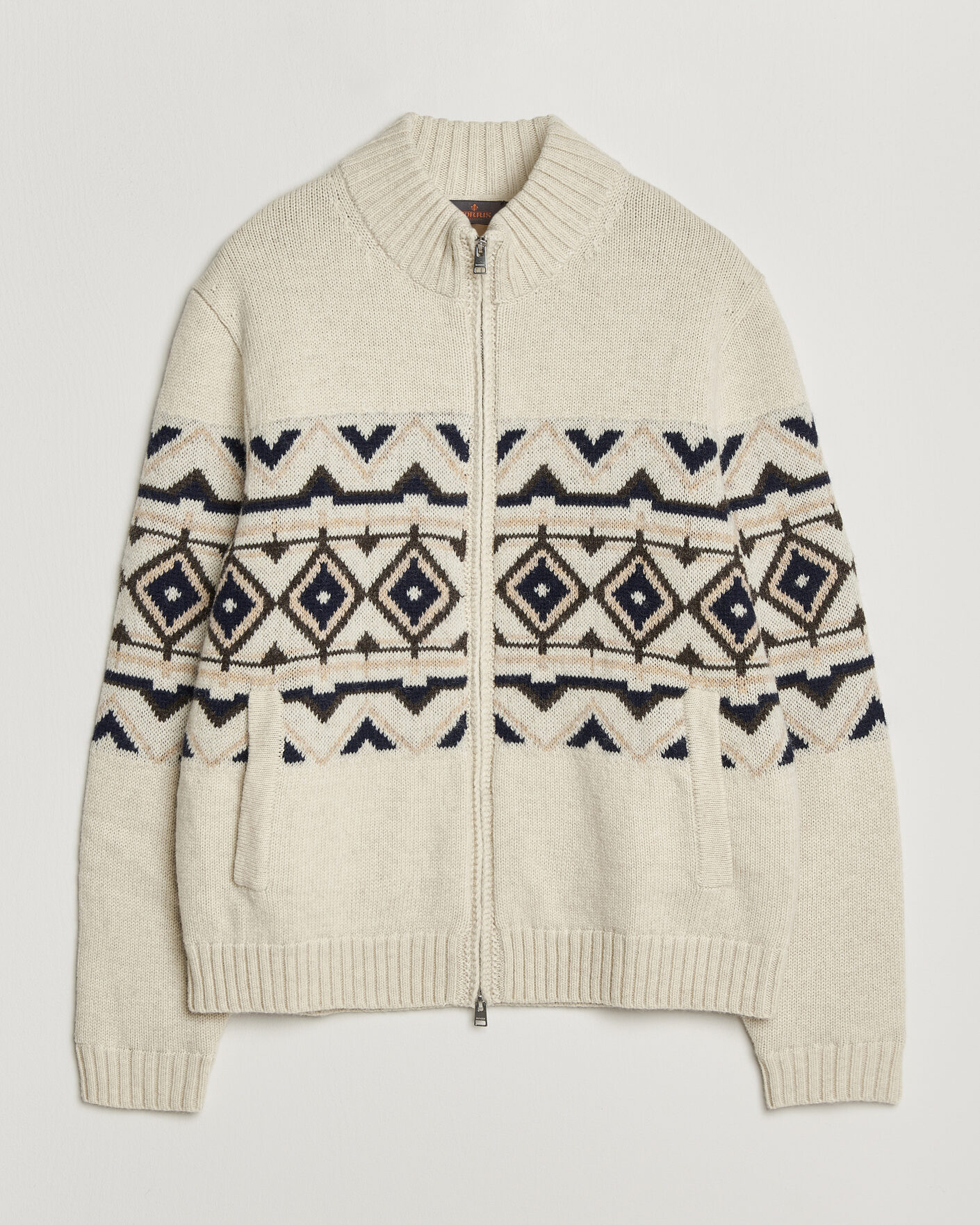 Uomini | Maglieria | Morris | Hadley Zip Cardigan Off White