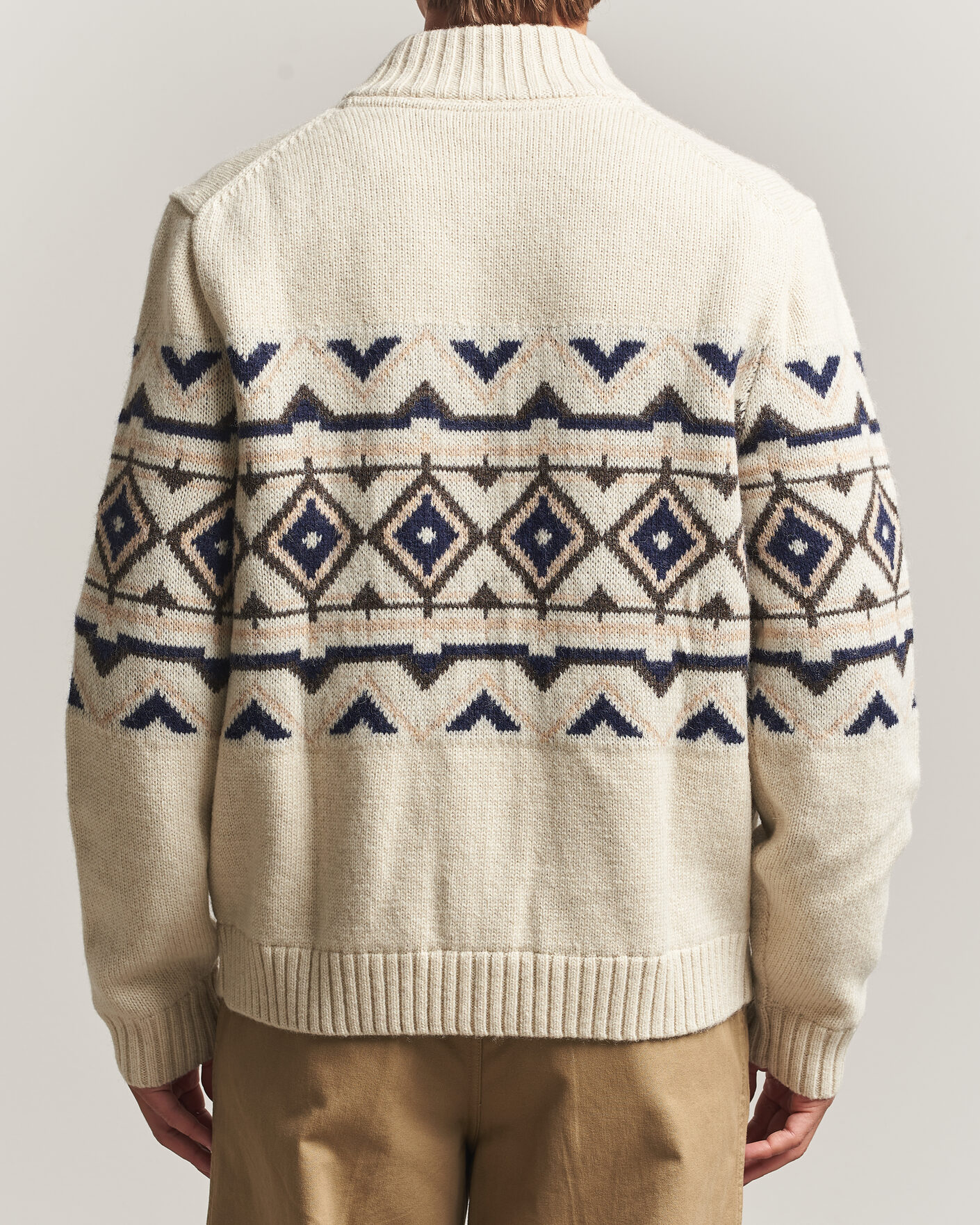 Uomini | Maglieria | Morris | Hadley Zip Cardigan Off White