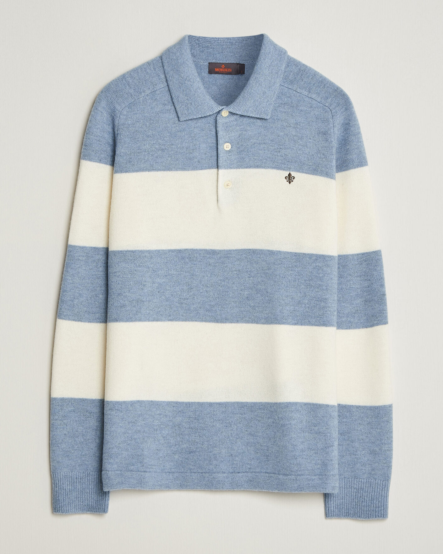 Uomini | Maglieria | Morris | Hertford Knitted Polo Blue