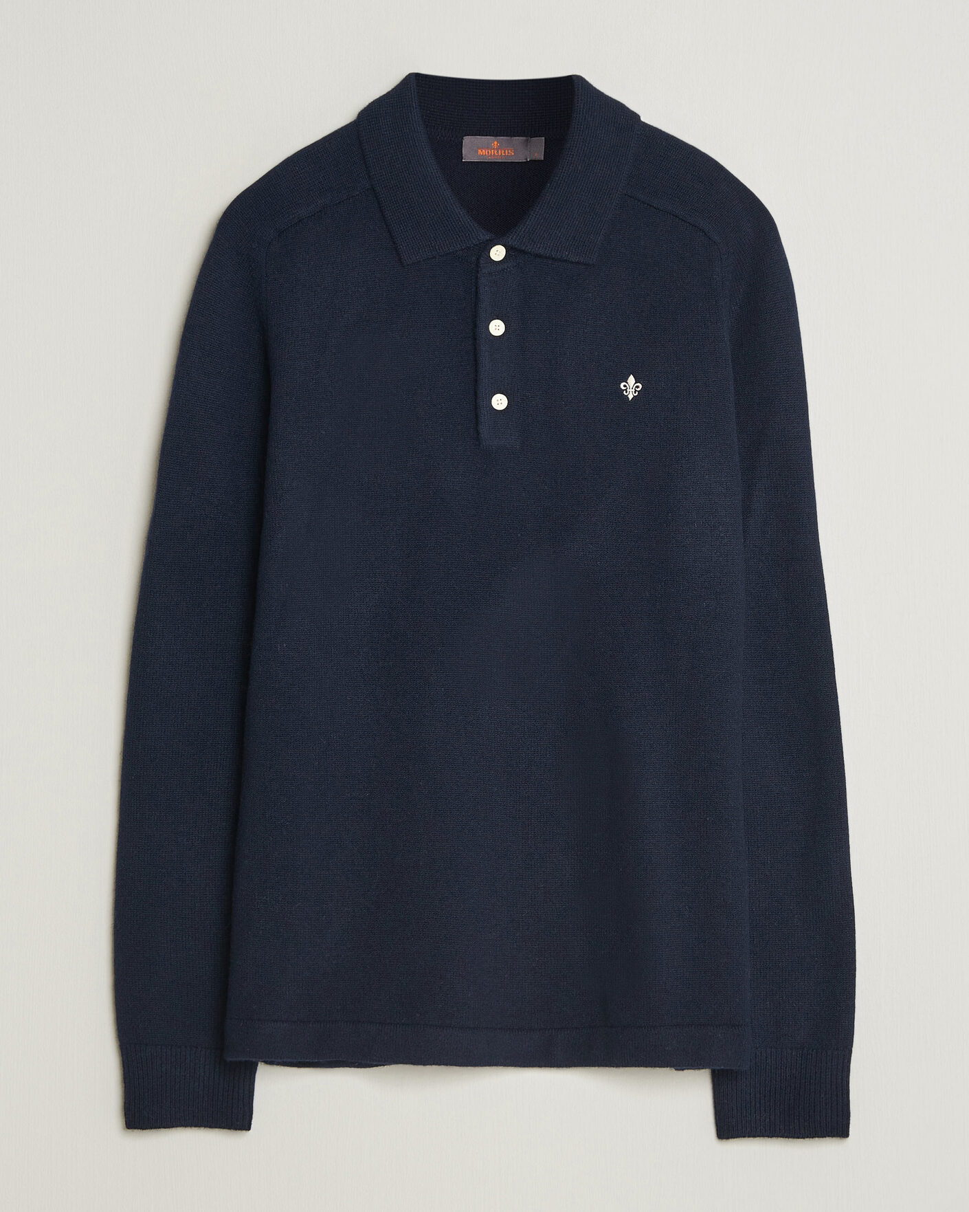 Uomini | Maglieria | Morris | Hetford Knitted Polo Navy