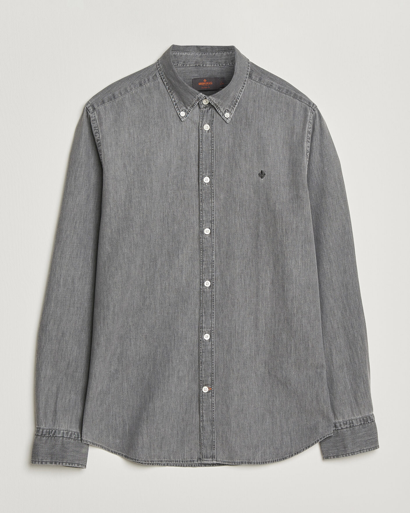 Uomini | Camicie | Morris | Light Denim Shirt Grey