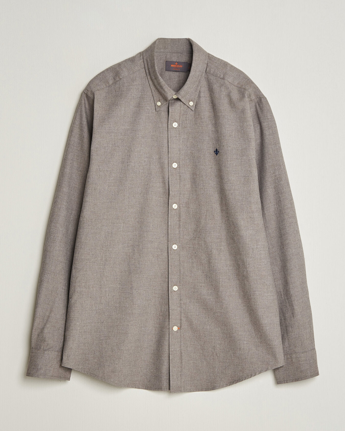 Uomini | Camicie | Morris | Watts Flannel Shirt Grey