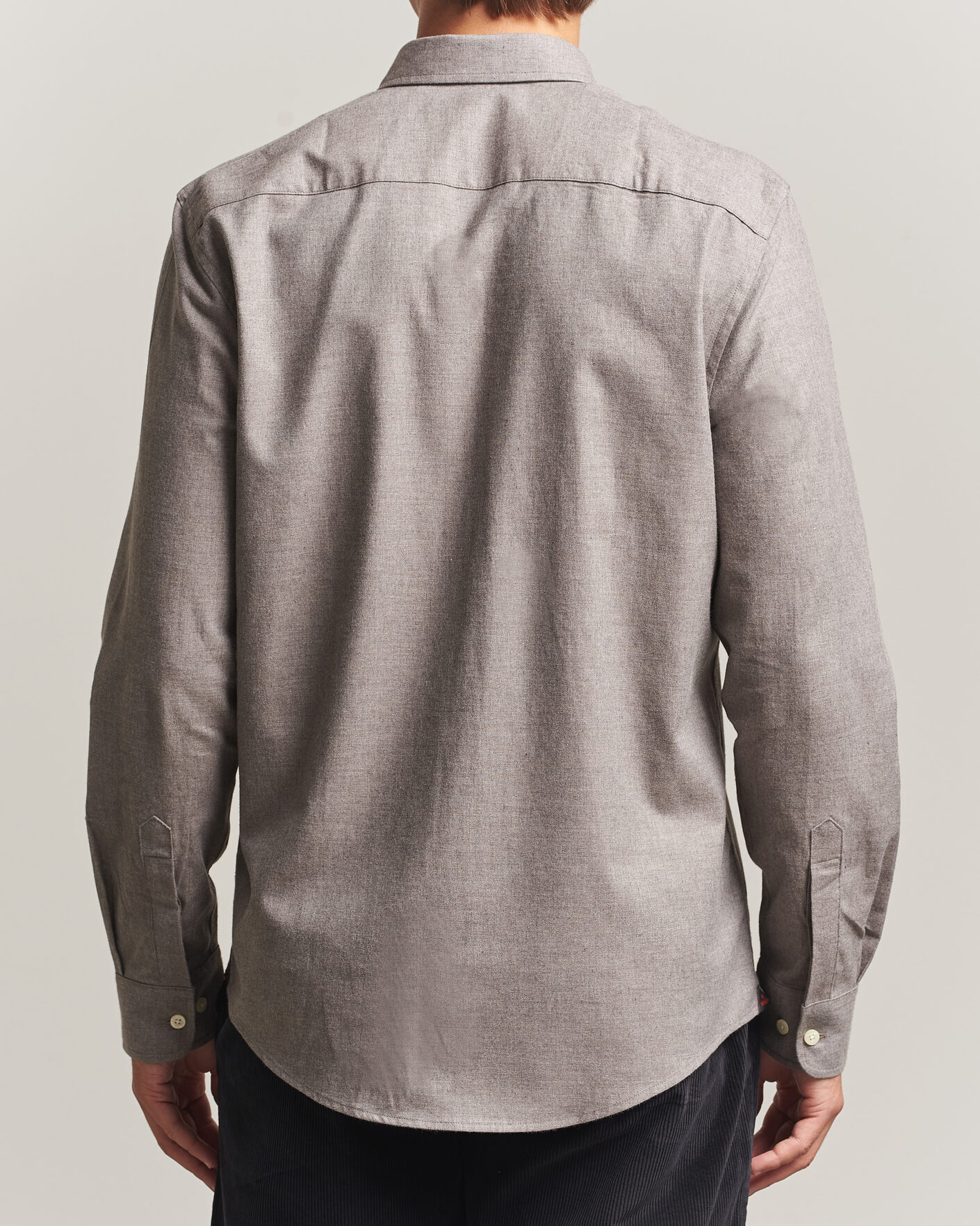 Uomini | Camicie | Morris | Watts Flannel Shirt Grey