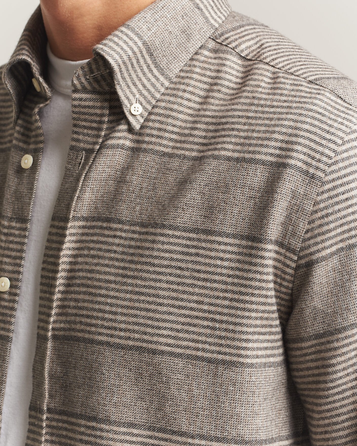 Uomini | Camicie | Morris | Soft Lama Check Shirt Camel