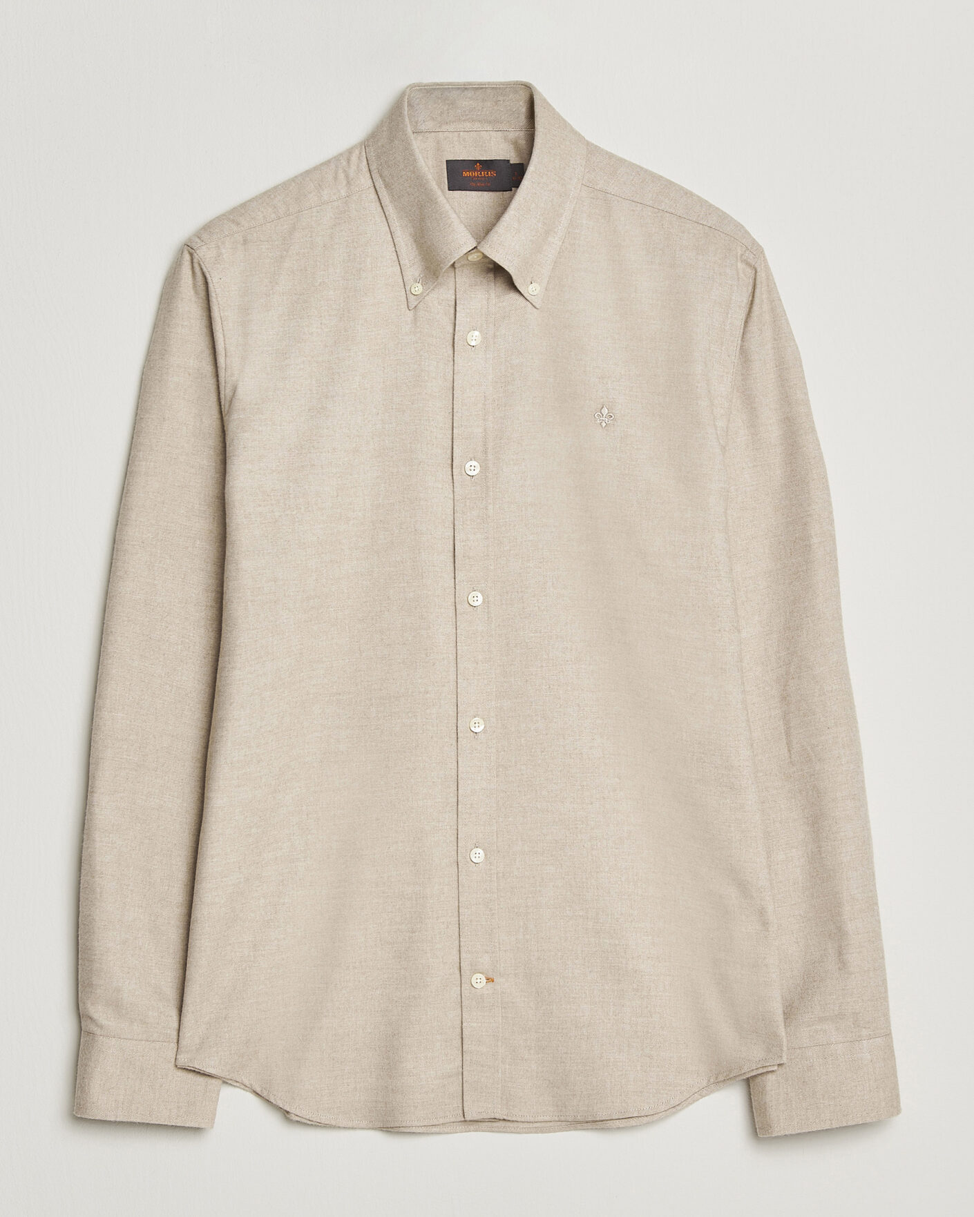 Uomini | Camicie | Morris | Cashmere Twill Shirt Khaki
