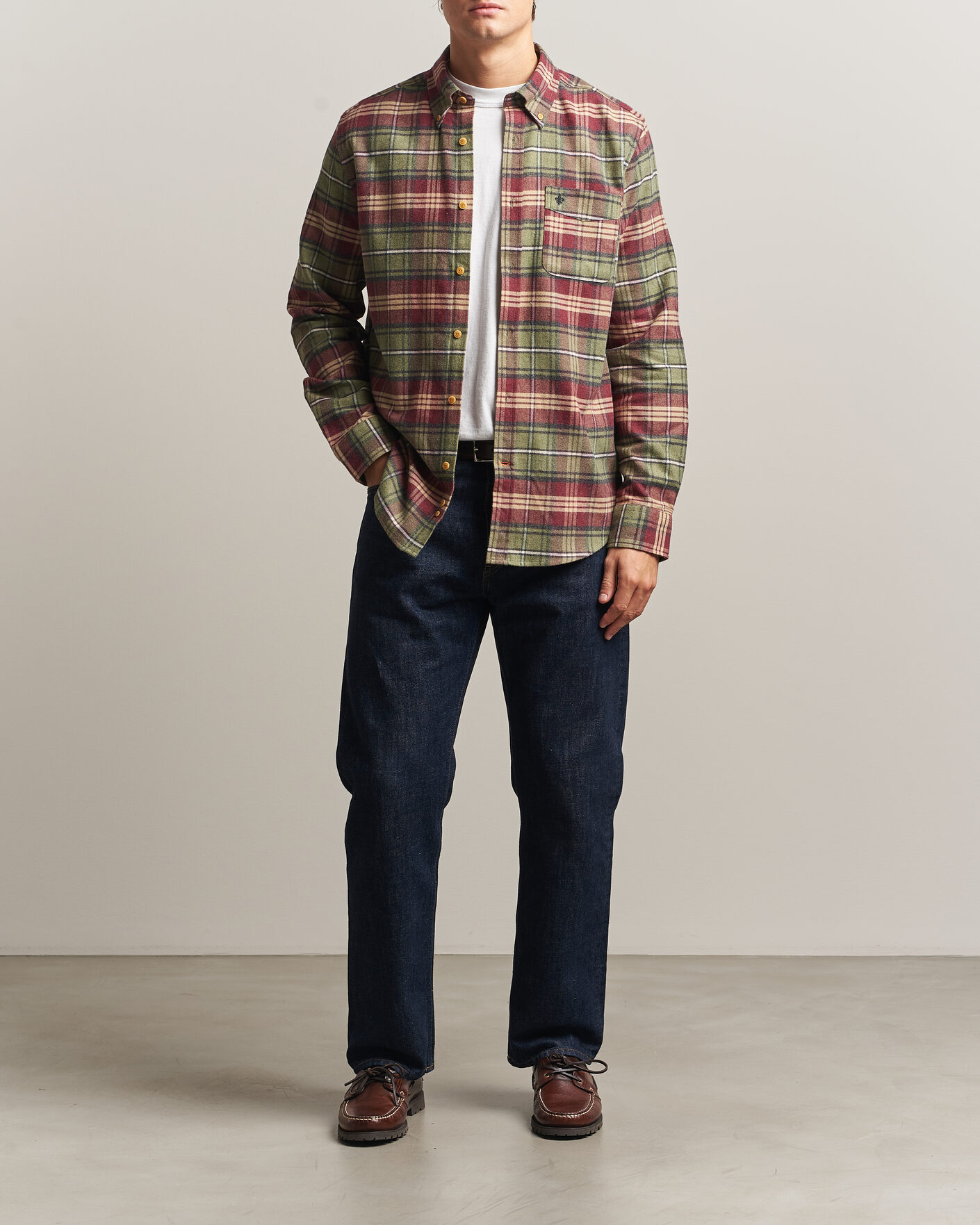 Uomini | Camicie | Morris | Flanell Big Check Shirt Green