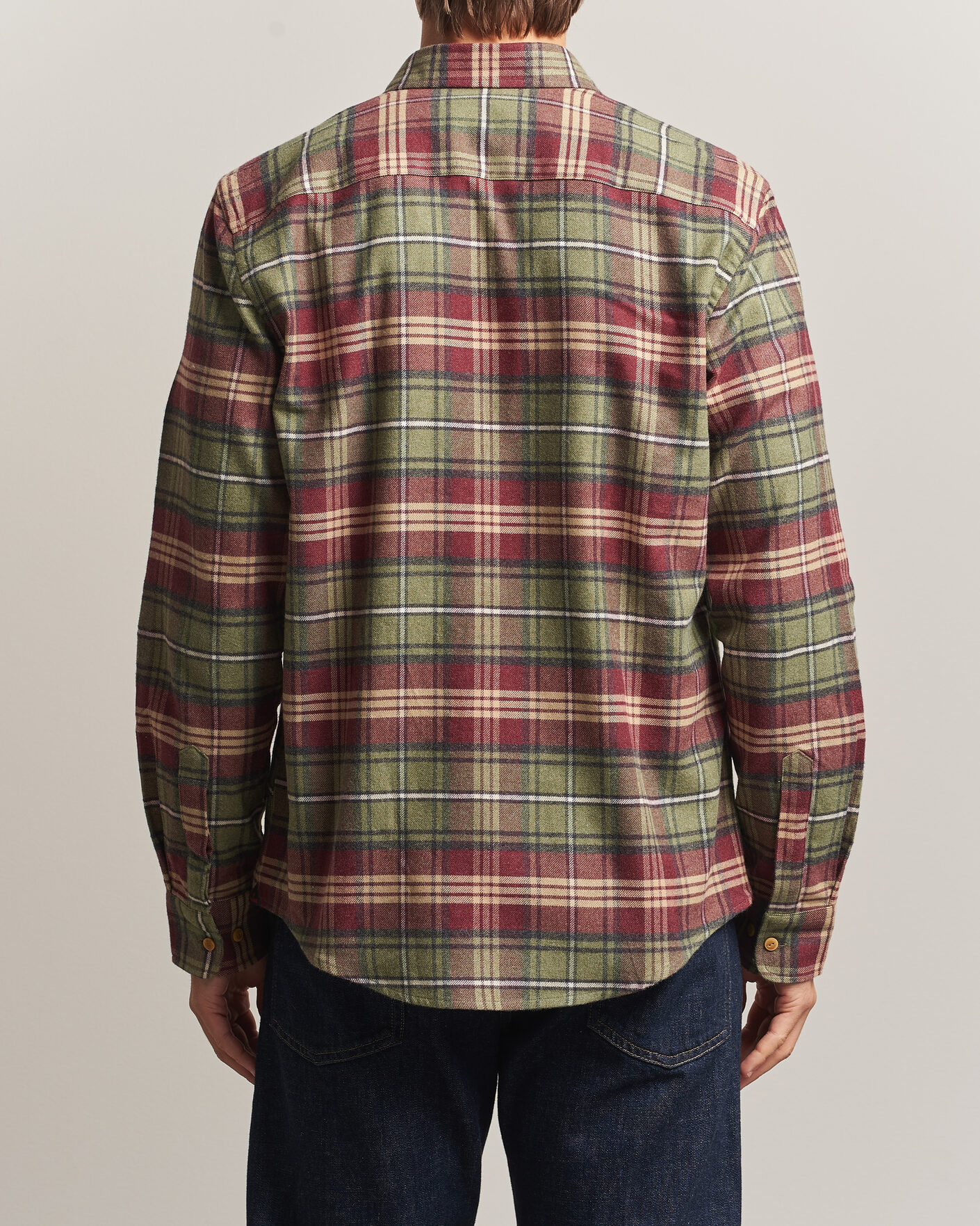 Uomini | Camicie | Morris | Flanell Big Check Shirt Green