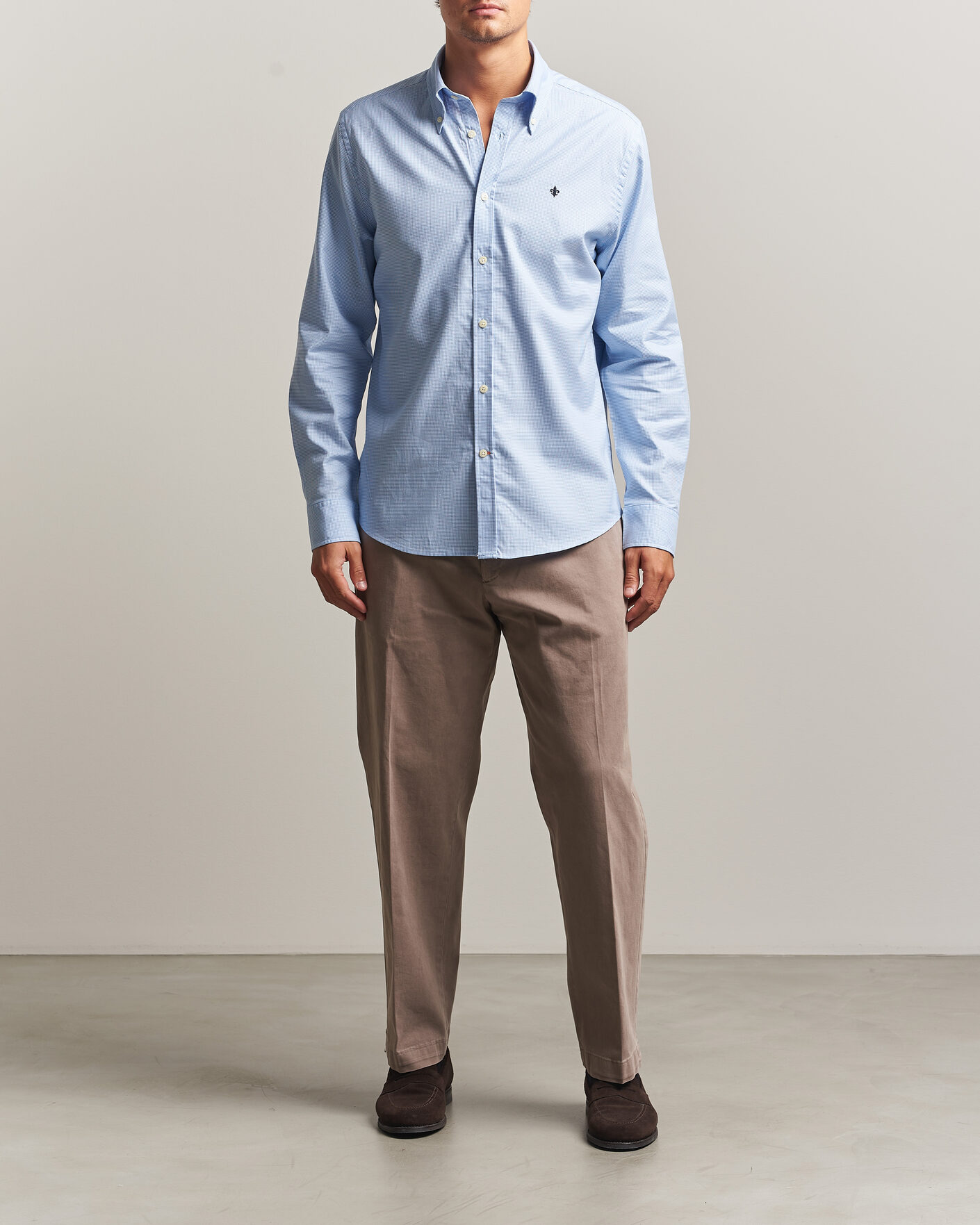 Uomini | Camicie | Morris | Fine Oxford Shirt Light Blue