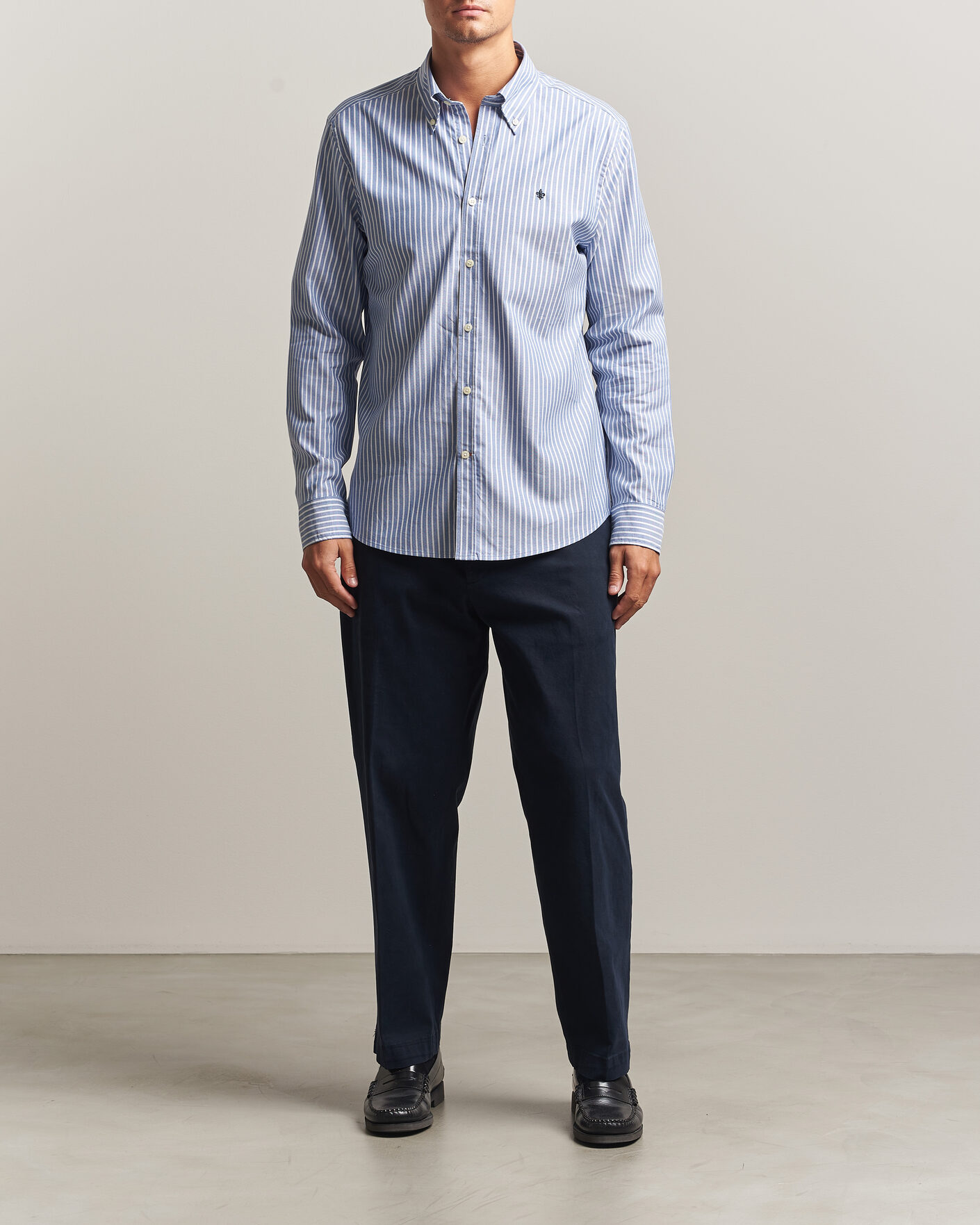Uomini | Camicie | Morris | Fine Oxford Shirt Blue