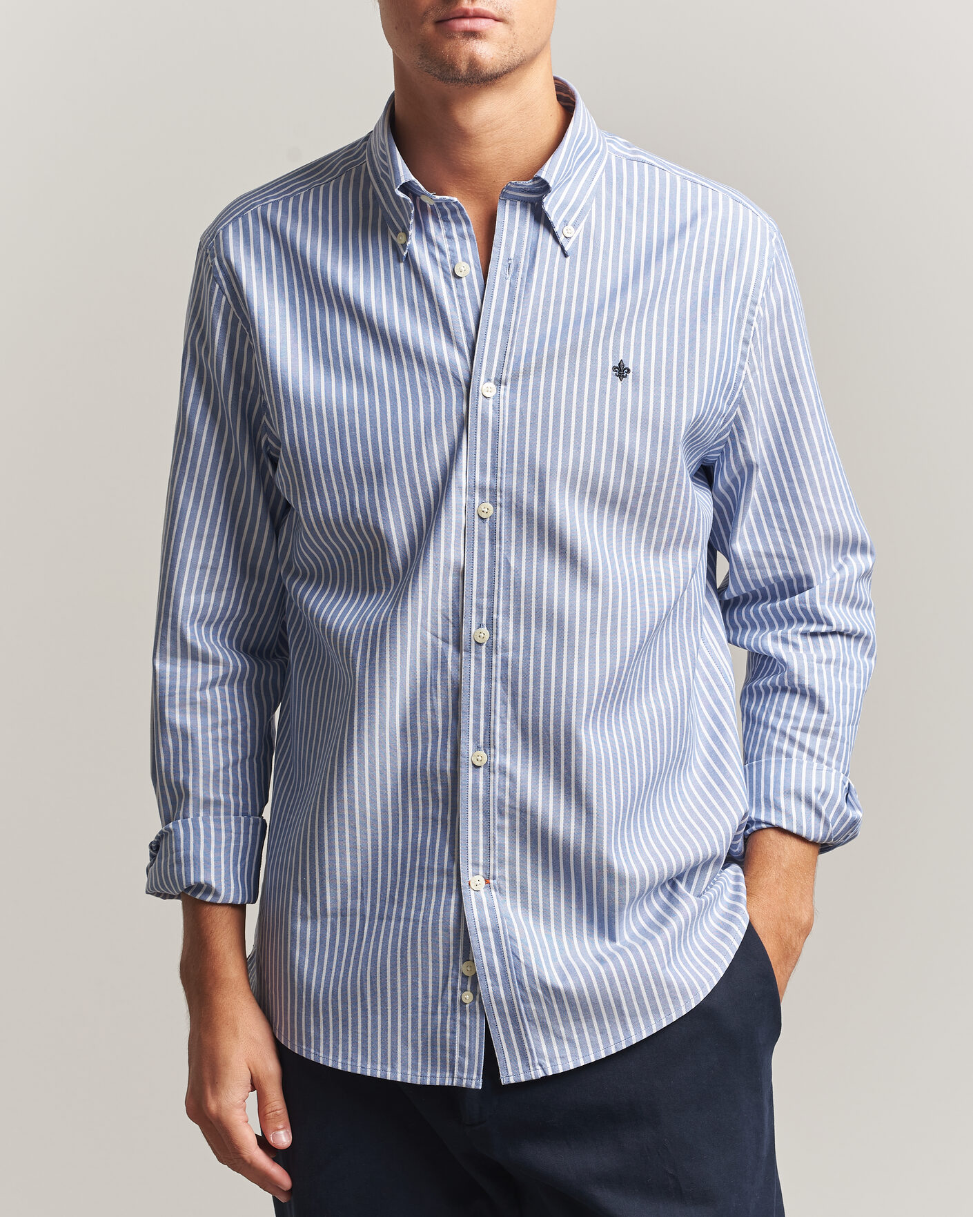 Uomini | Camicie | Morris | Fine Oxford Shirt Blue