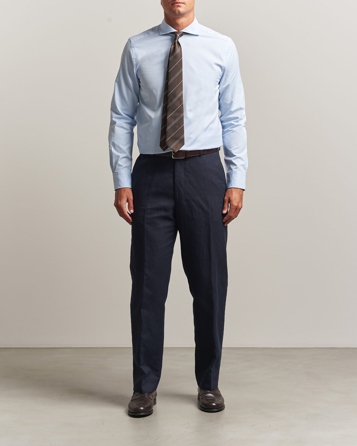 Uomini | Camicie | Morris | Twill Shirt Light Blue