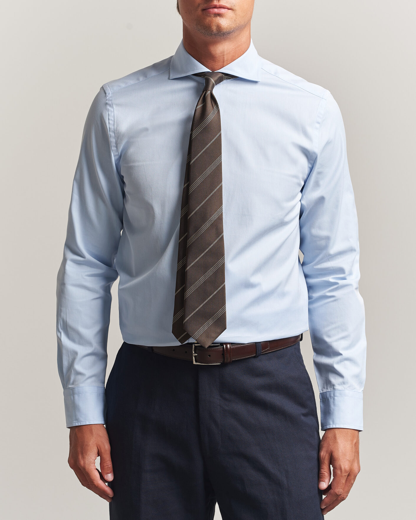 Uomini | Camicie | Morris | Twill Shirt Light Blue