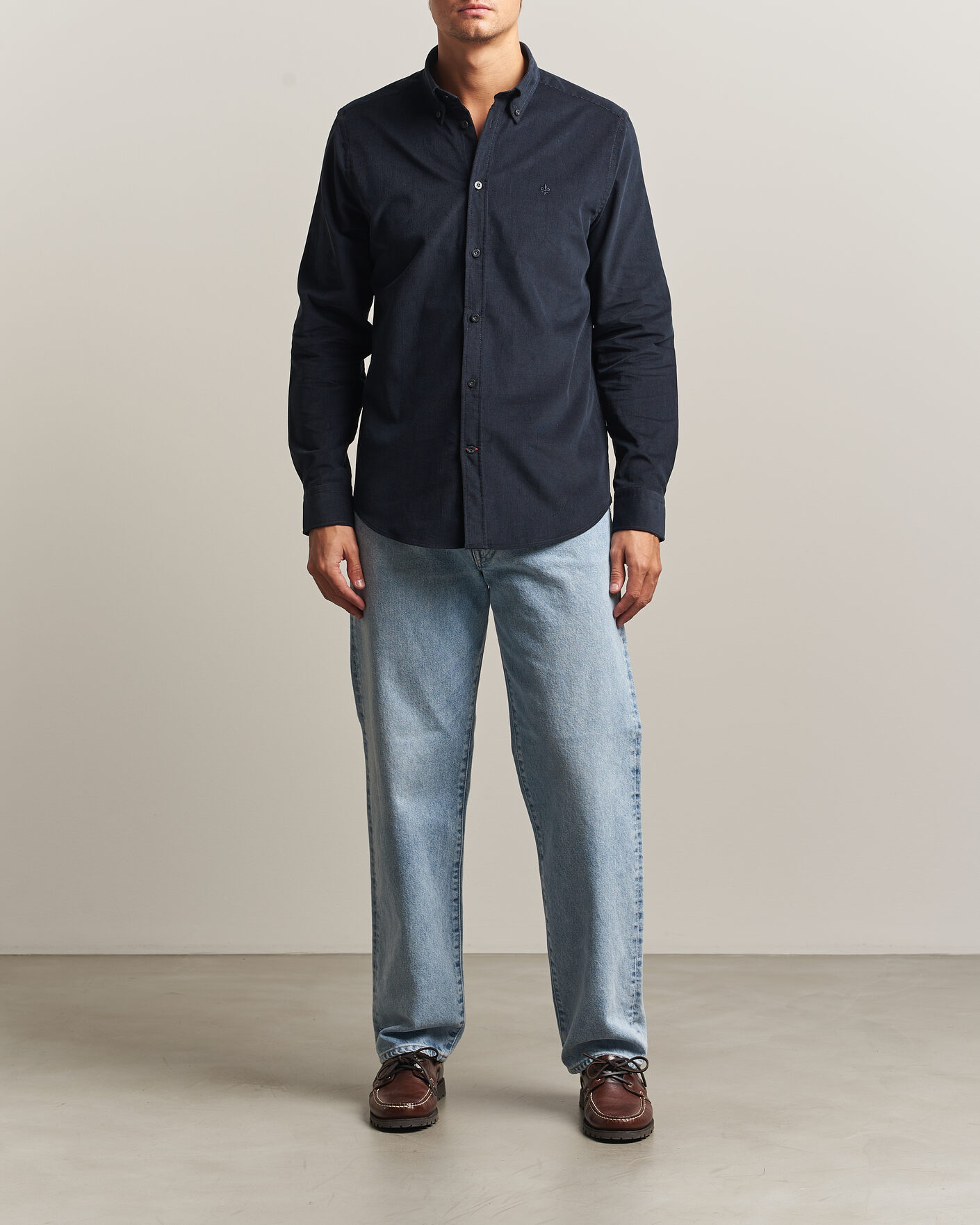 Uomini | Camicie | Morris | Douglas Cord Shirt Blue