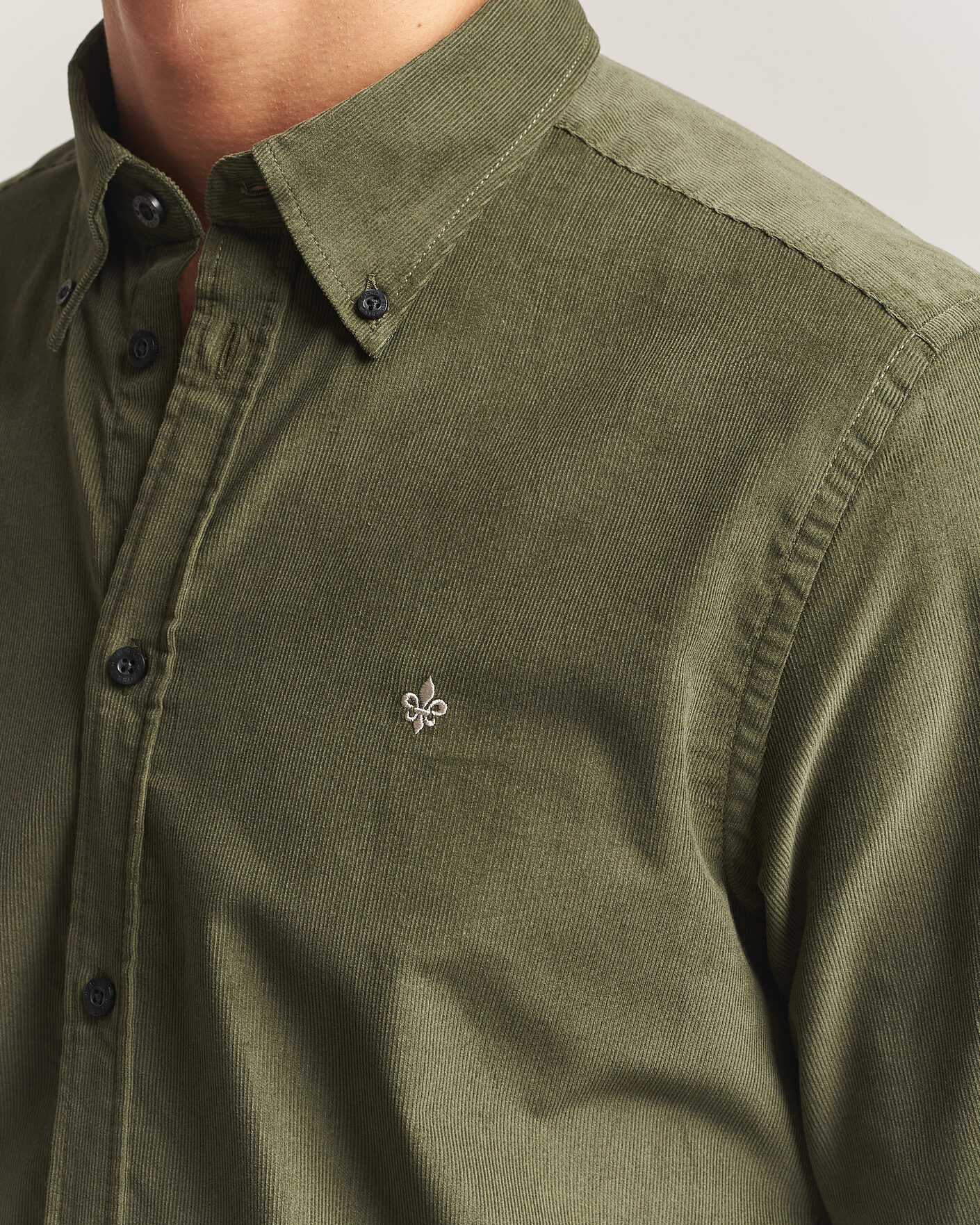 Uomini | Camicie | Morris | Douglas Cord Shirt Olive