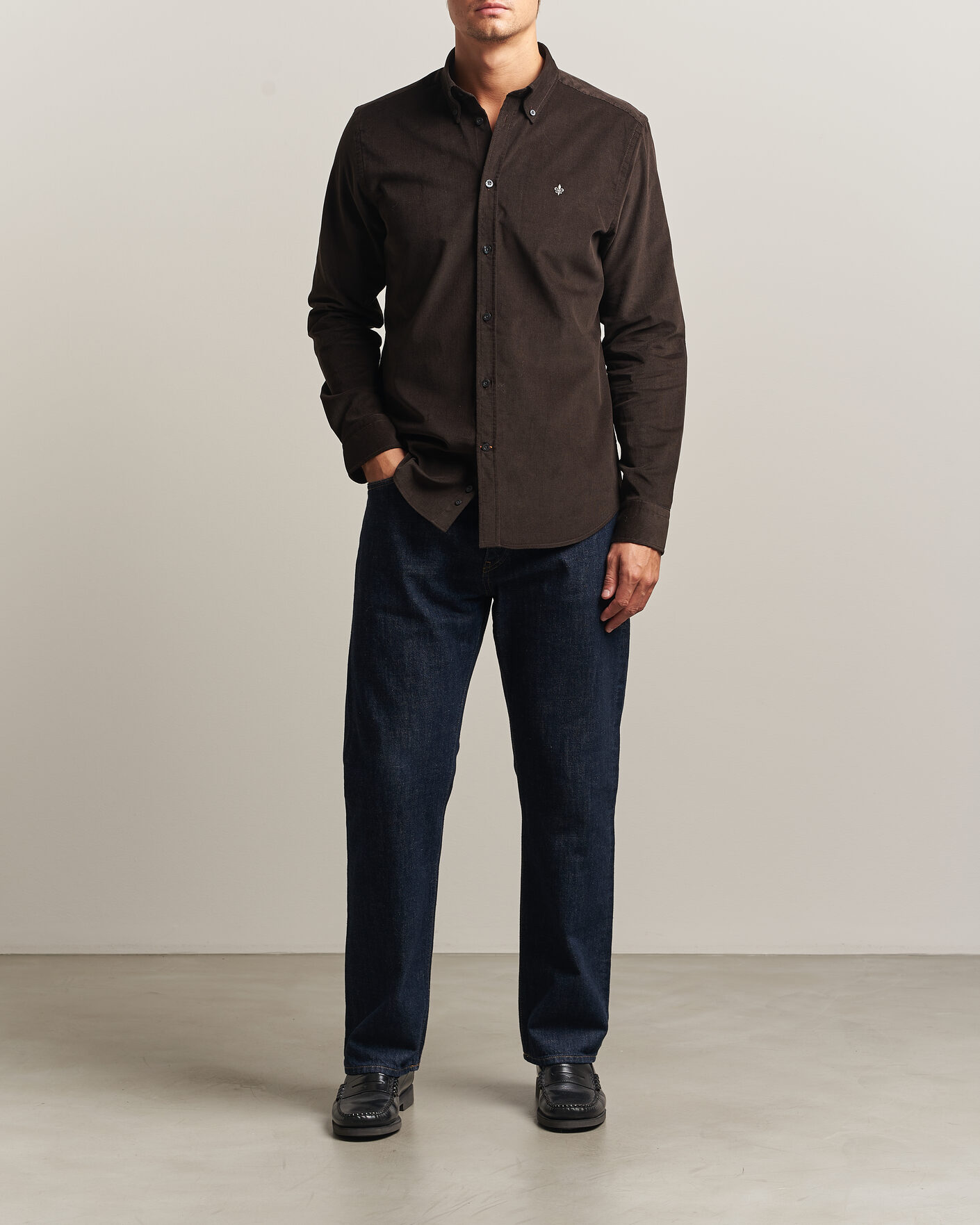 Uomini | Camicie | Morris | Douglas Cord Shirt Brown