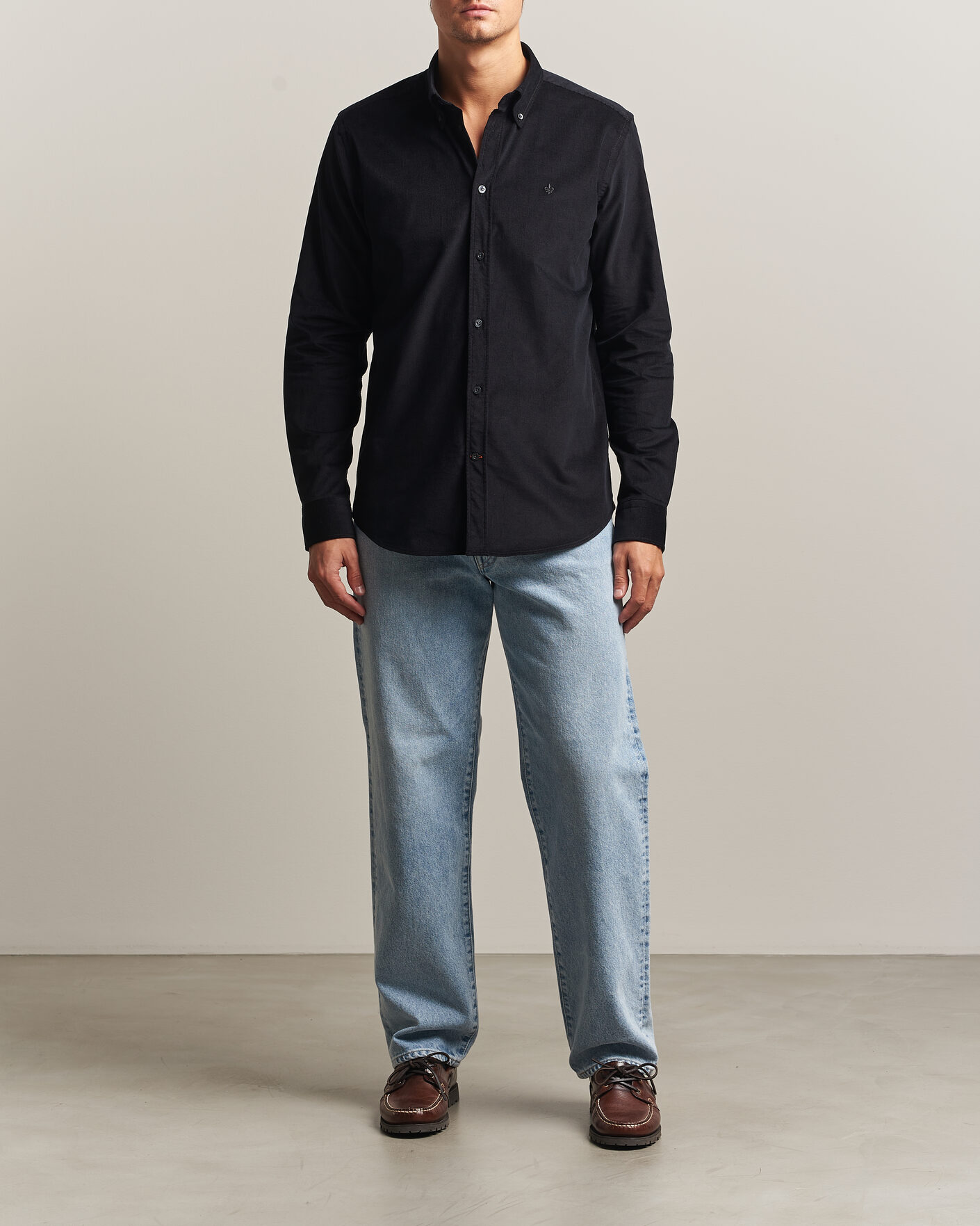 Uomini | Camicie | Morris | Douglas Cord Shirt Grey