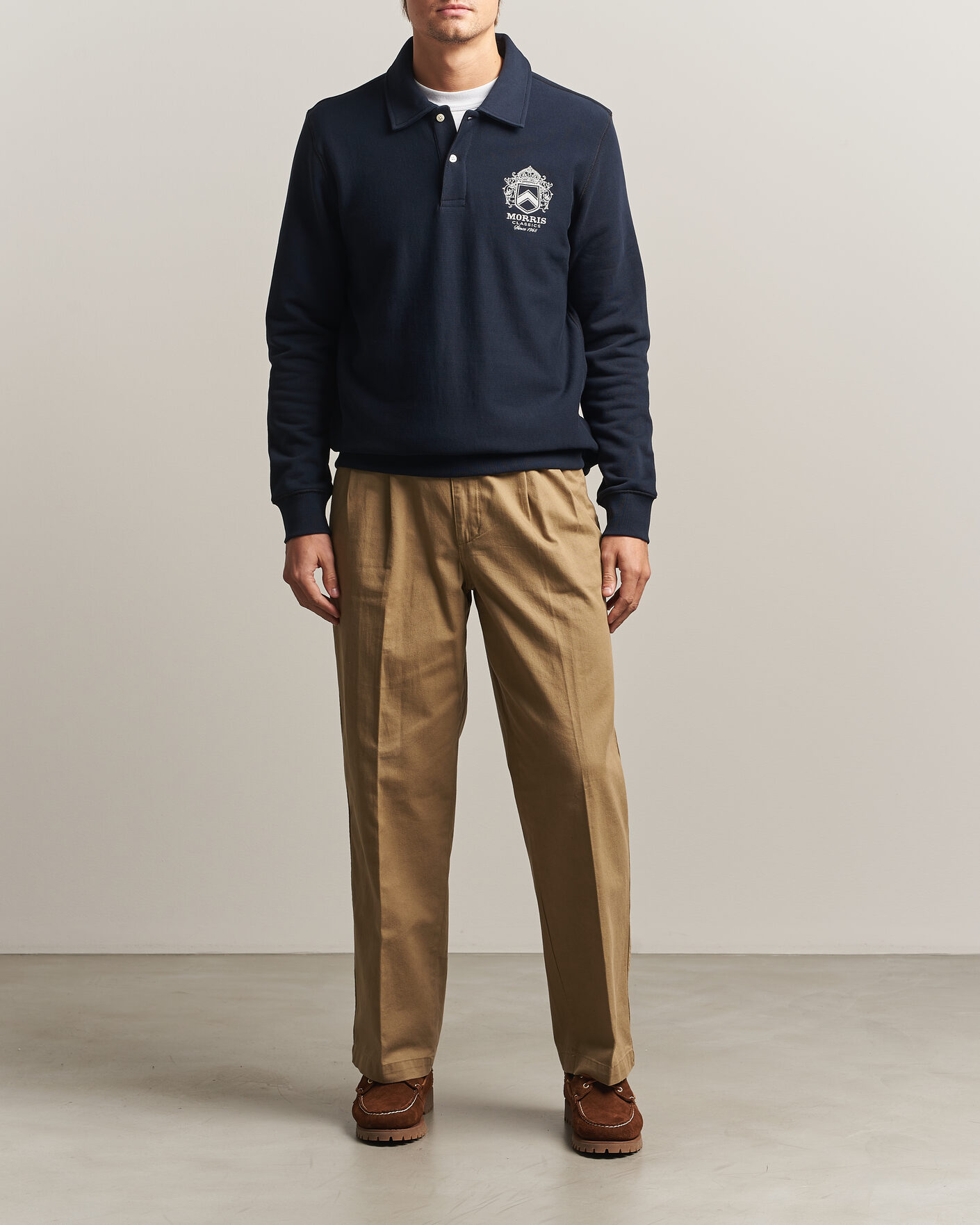 Uomini | Maglieria | Morris | Winston Polo Sweatshirt Old Blue