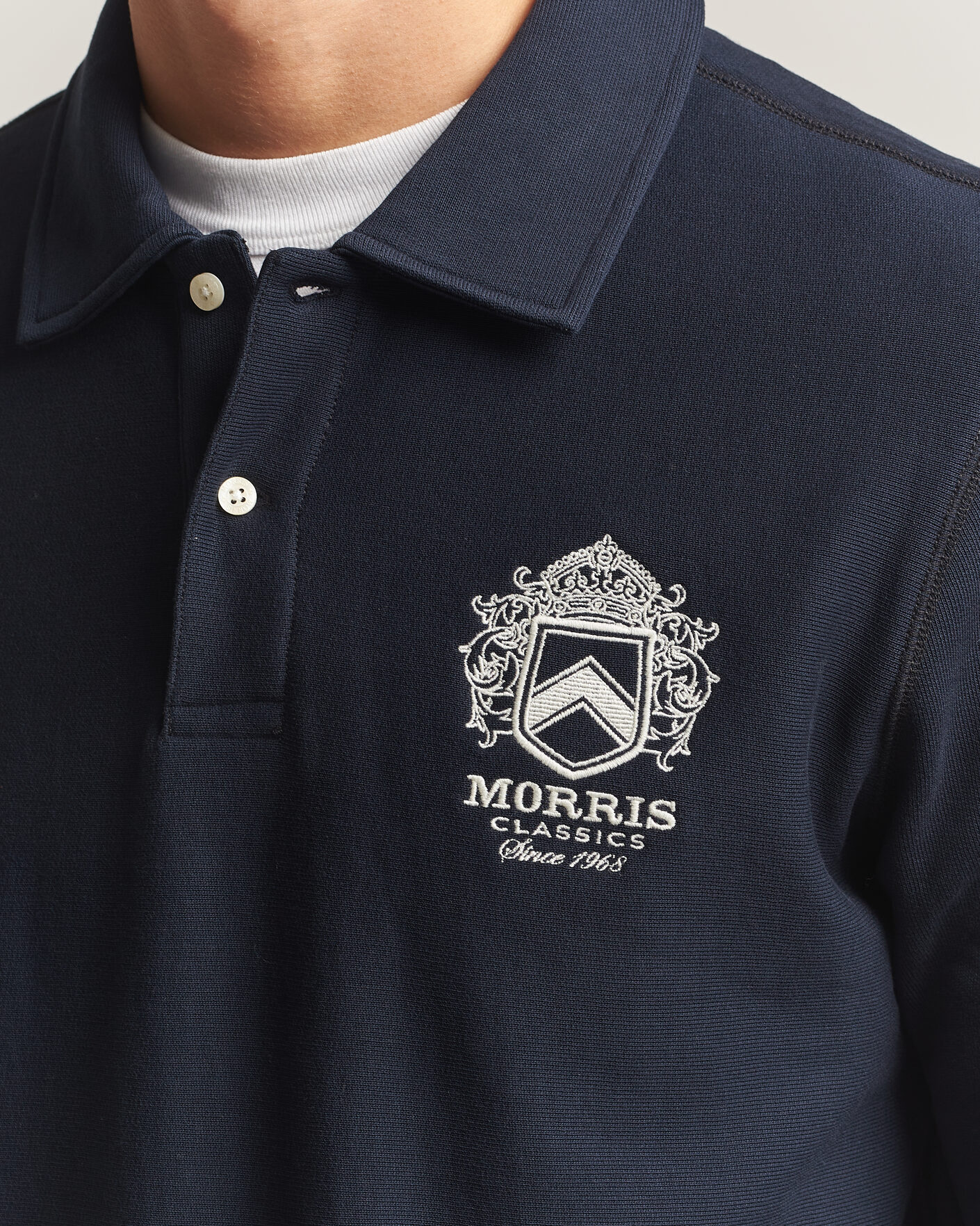 Uomini | Maglieria | Morris | Winston Polo Sweatshirt Old Blue